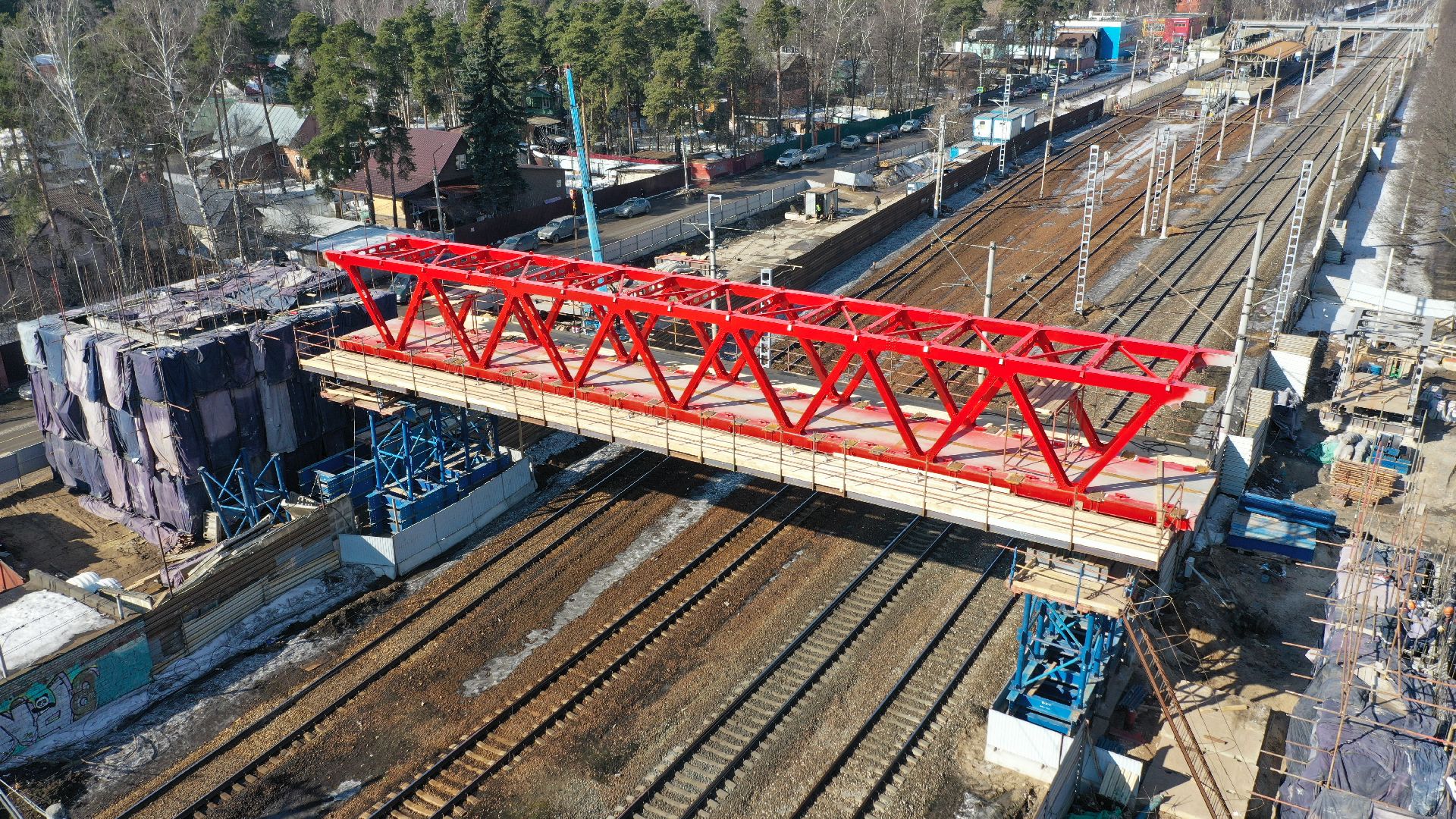 переход, раменское, жд,видео с коптера,