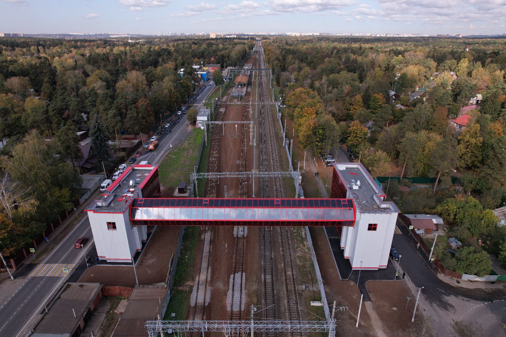 переход, раменское, жд,видео с коптера,