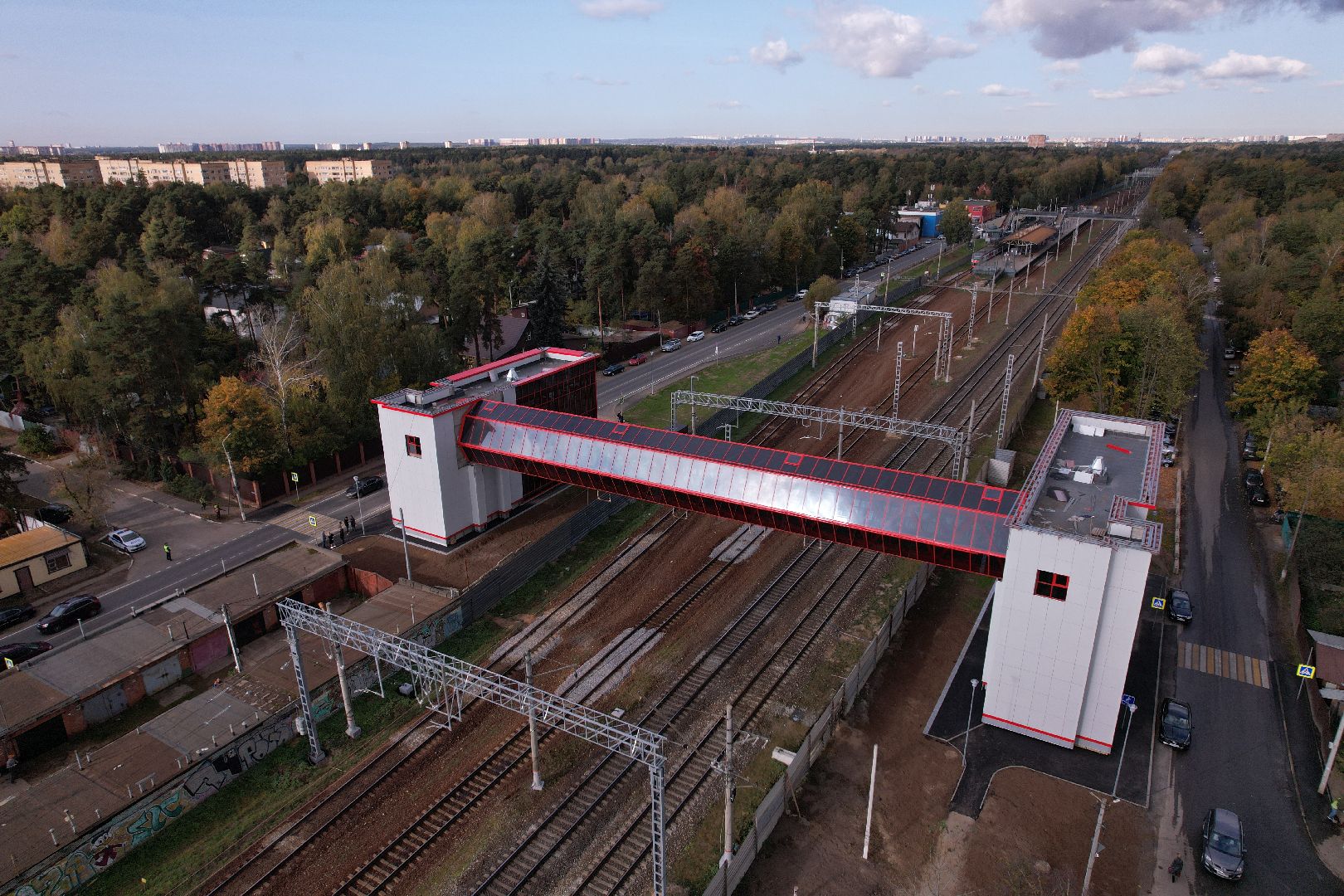 переход, раменское, жд,видео с коптера,