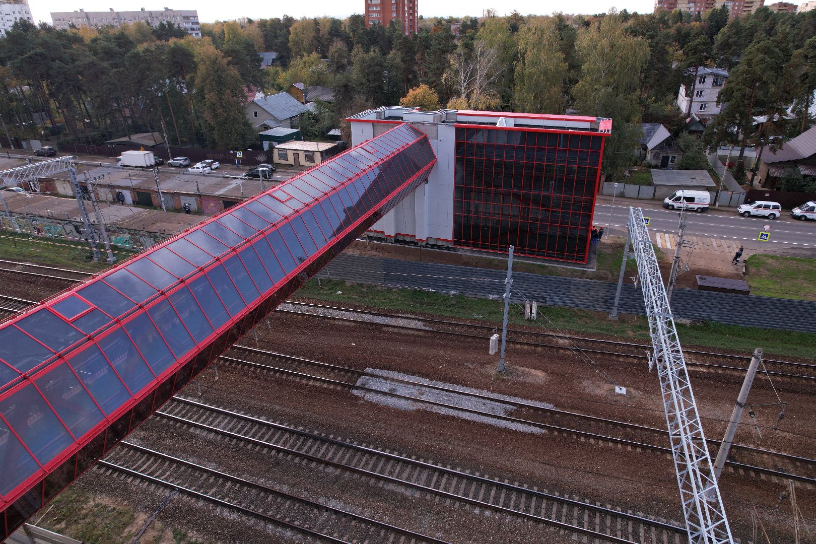 переход, раменское, жд,видео с коптера,