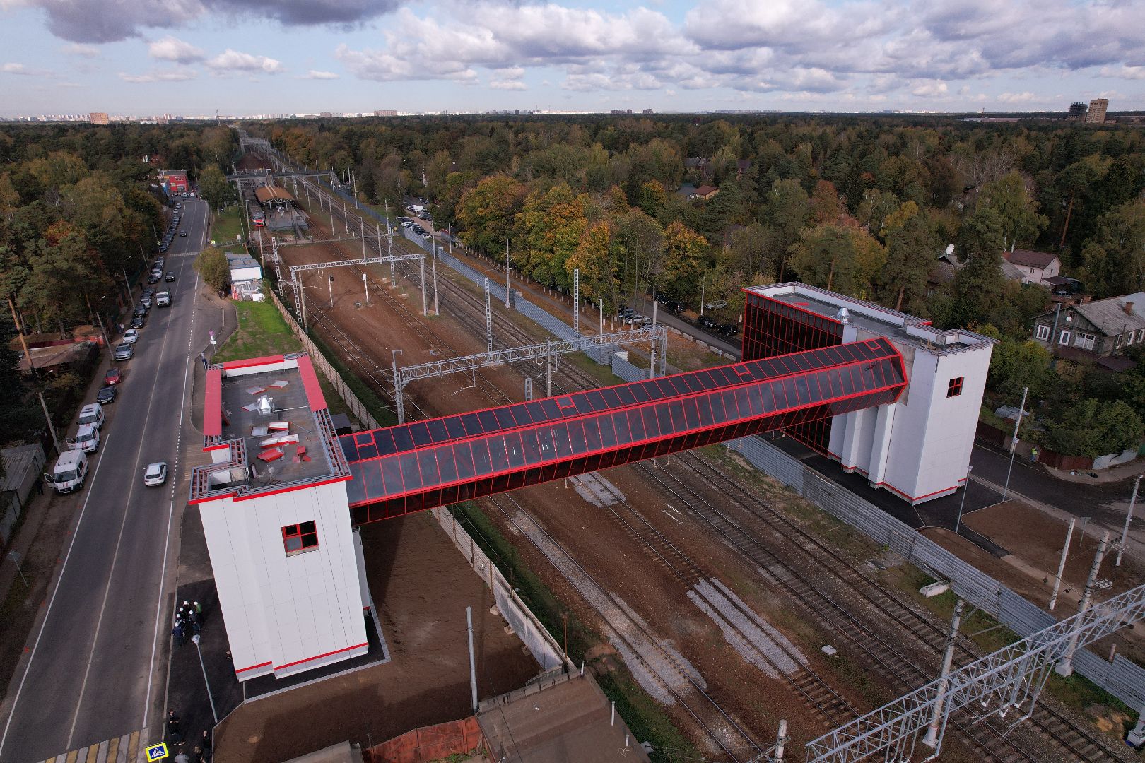 переход, раменское, жд,видео с коптера,