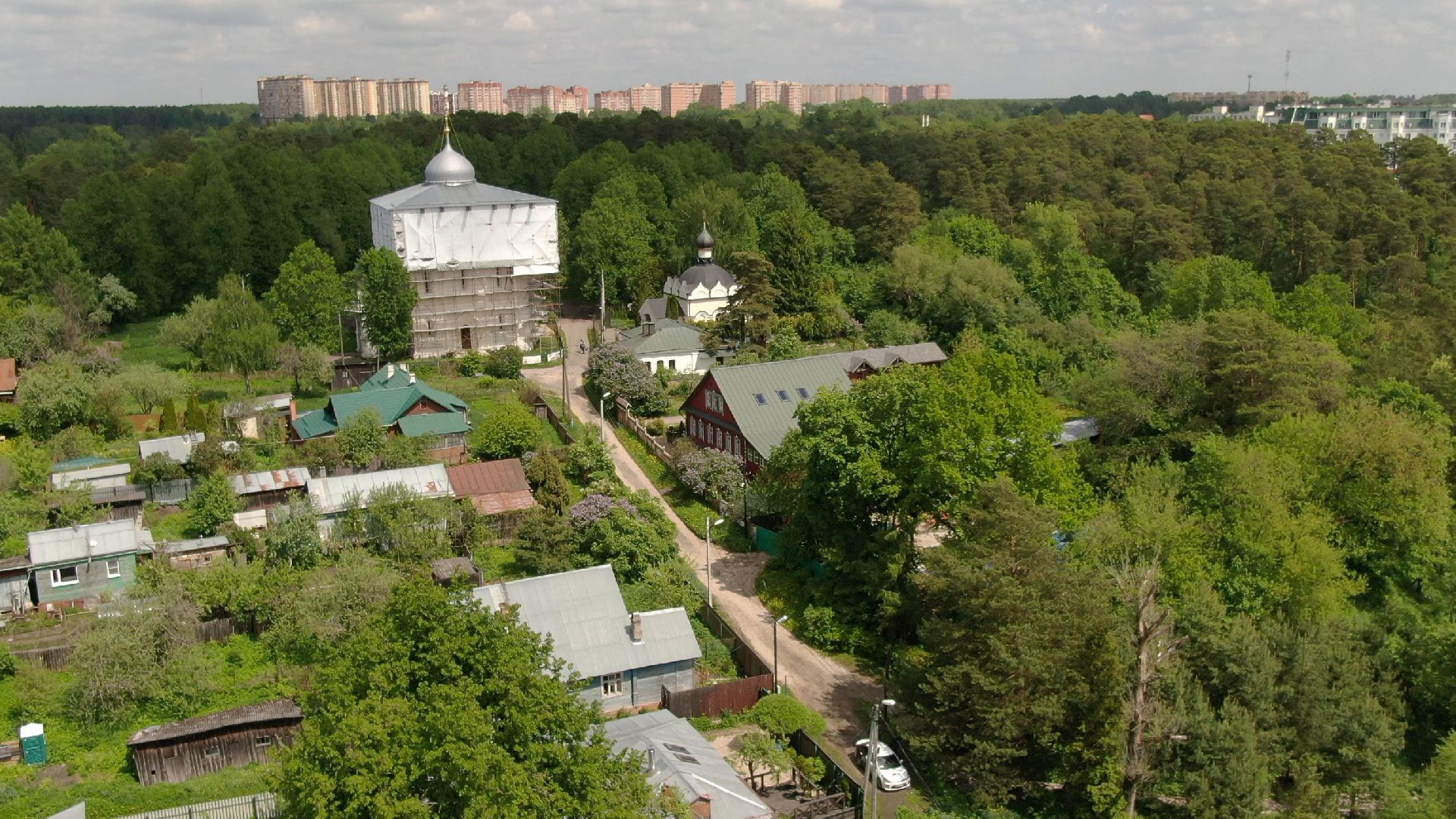 Звенигород, собор, археология,видео с коптера,