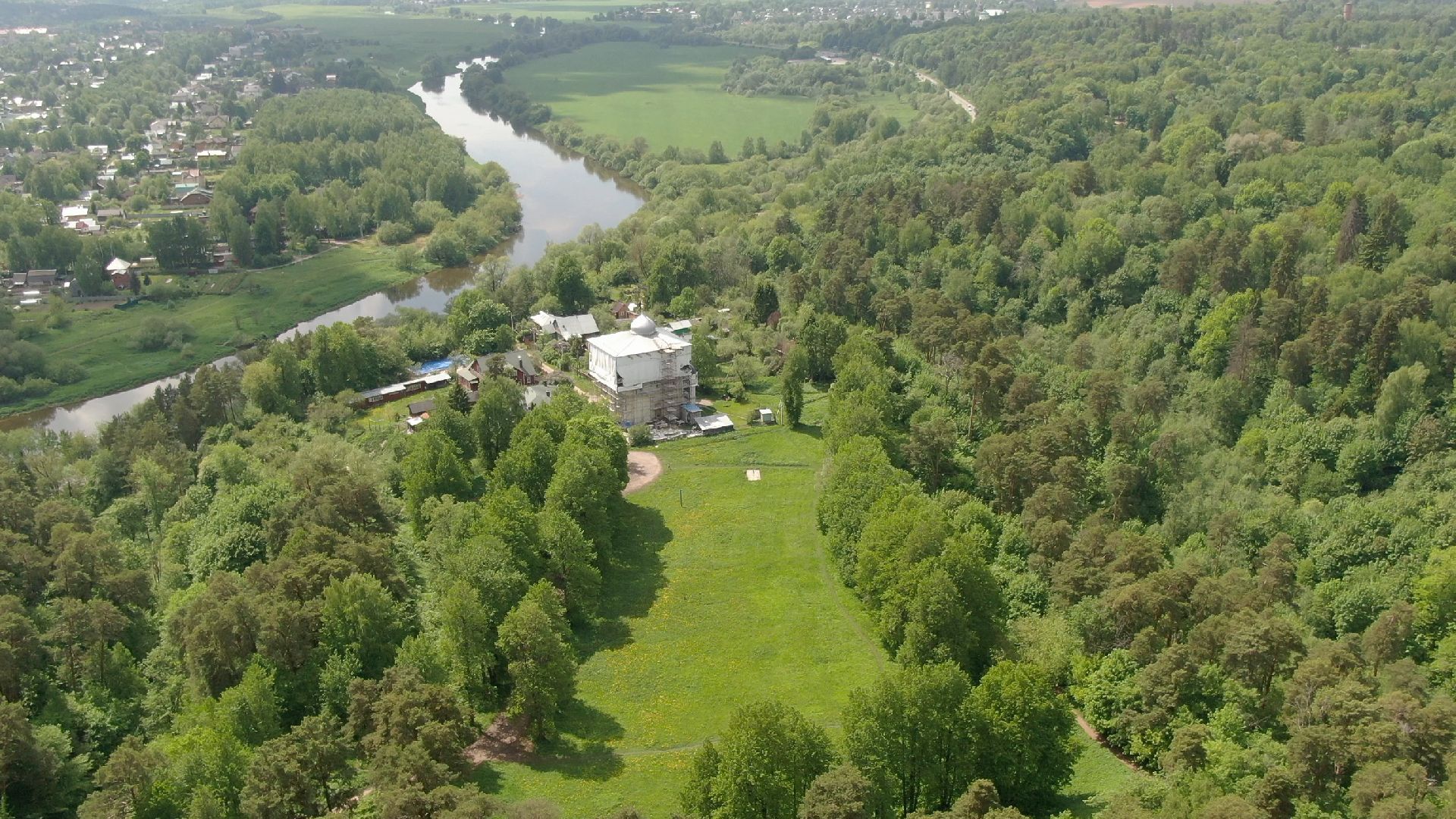 Звенигород, собор, археология,видео с коптера,