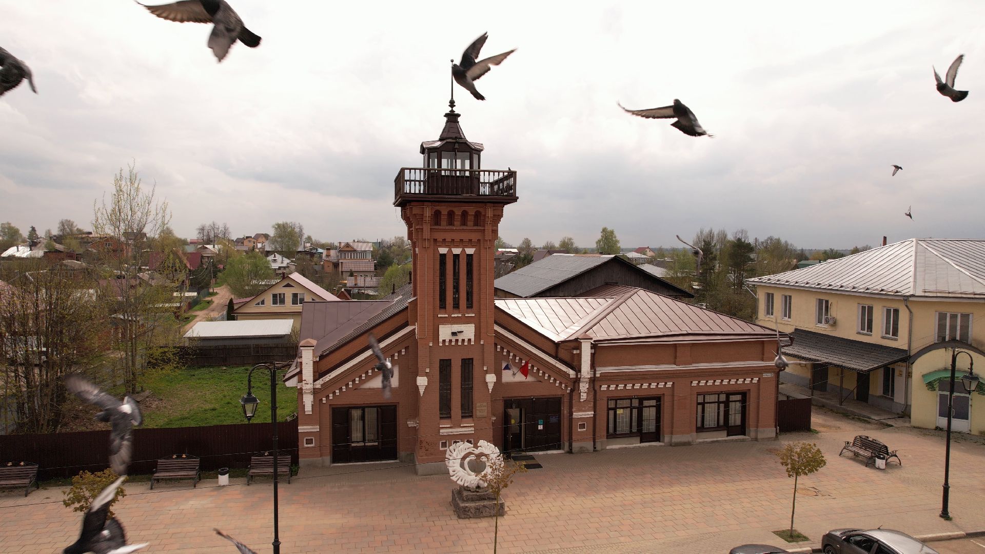 Талдом, культура, архитектура,видео с коптера,