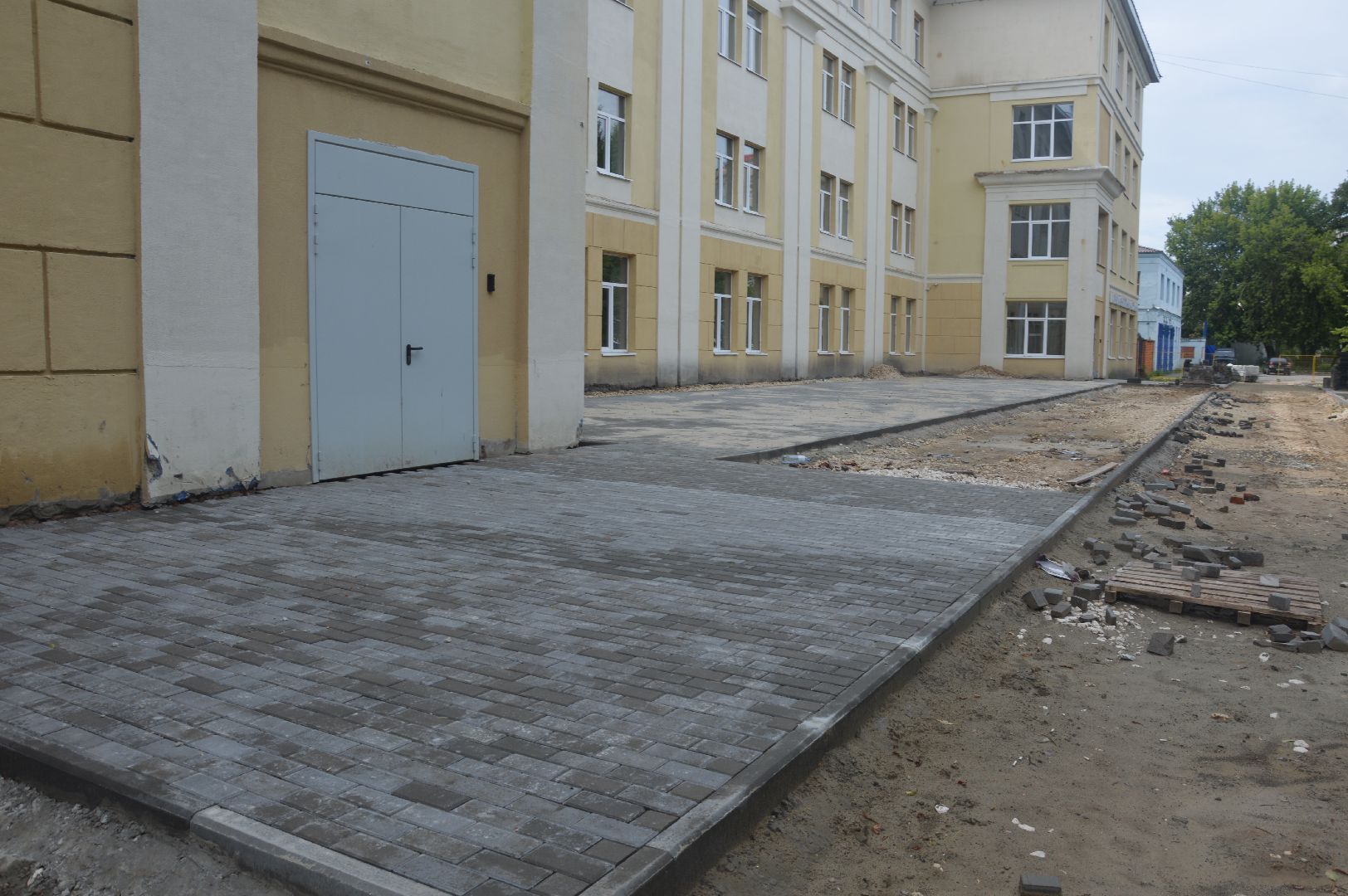 шатура, шэт, шатурский энергетический техникум, тротуарная плитка, ремонт здания,