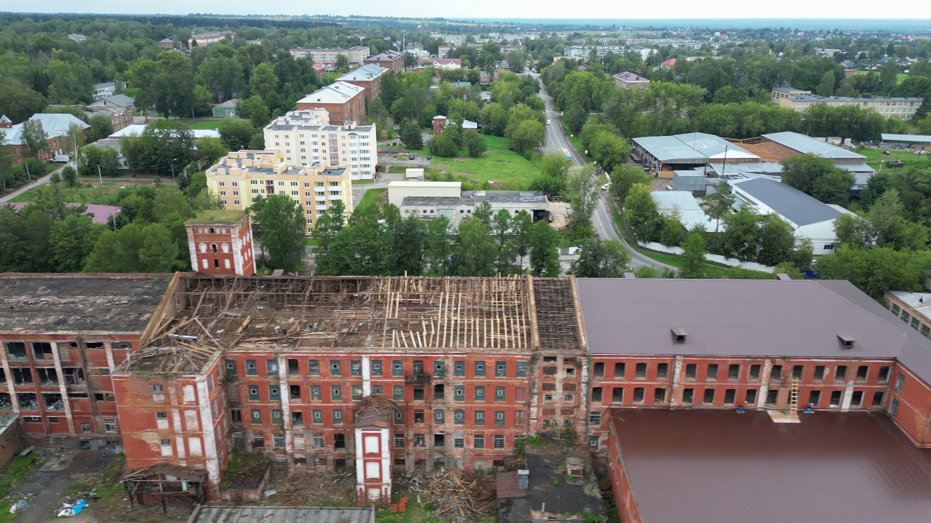 Высоковск, реставрация, культура,видео с коптера,