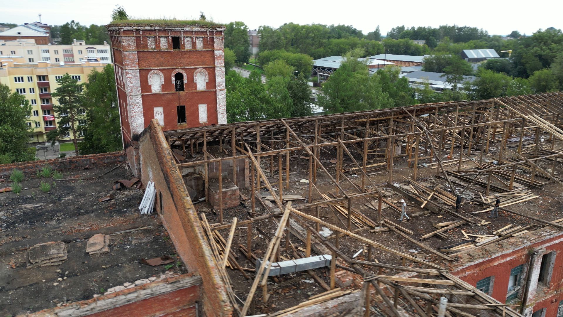 Высоковск, реставрация, культура,видео с коптера,