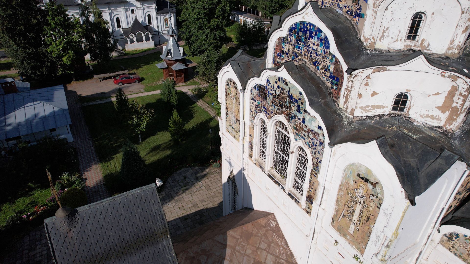 пушкино, храм, церковь,видео с коптера,