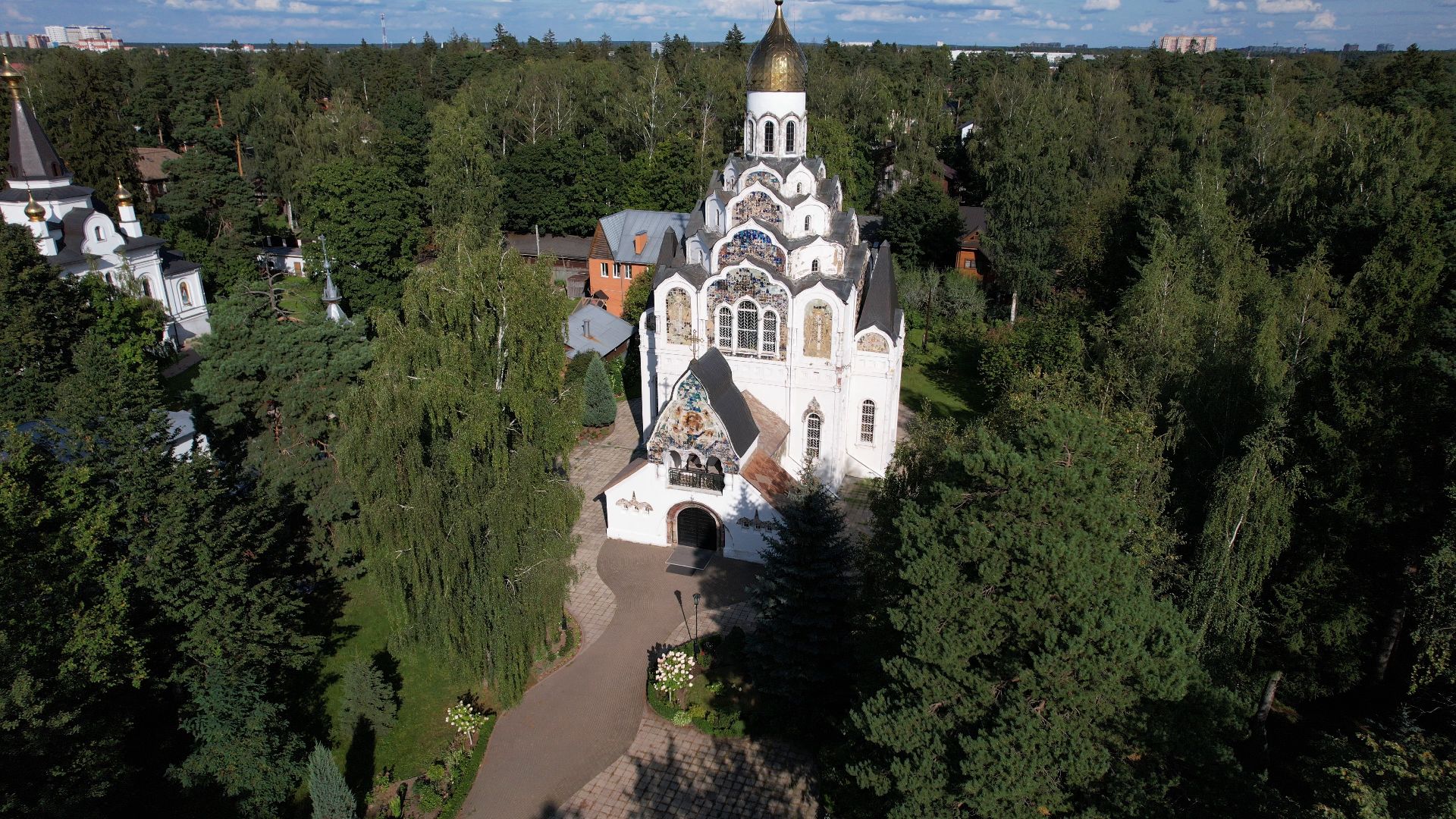 пушкино, храм, церковь,видео с коптера,