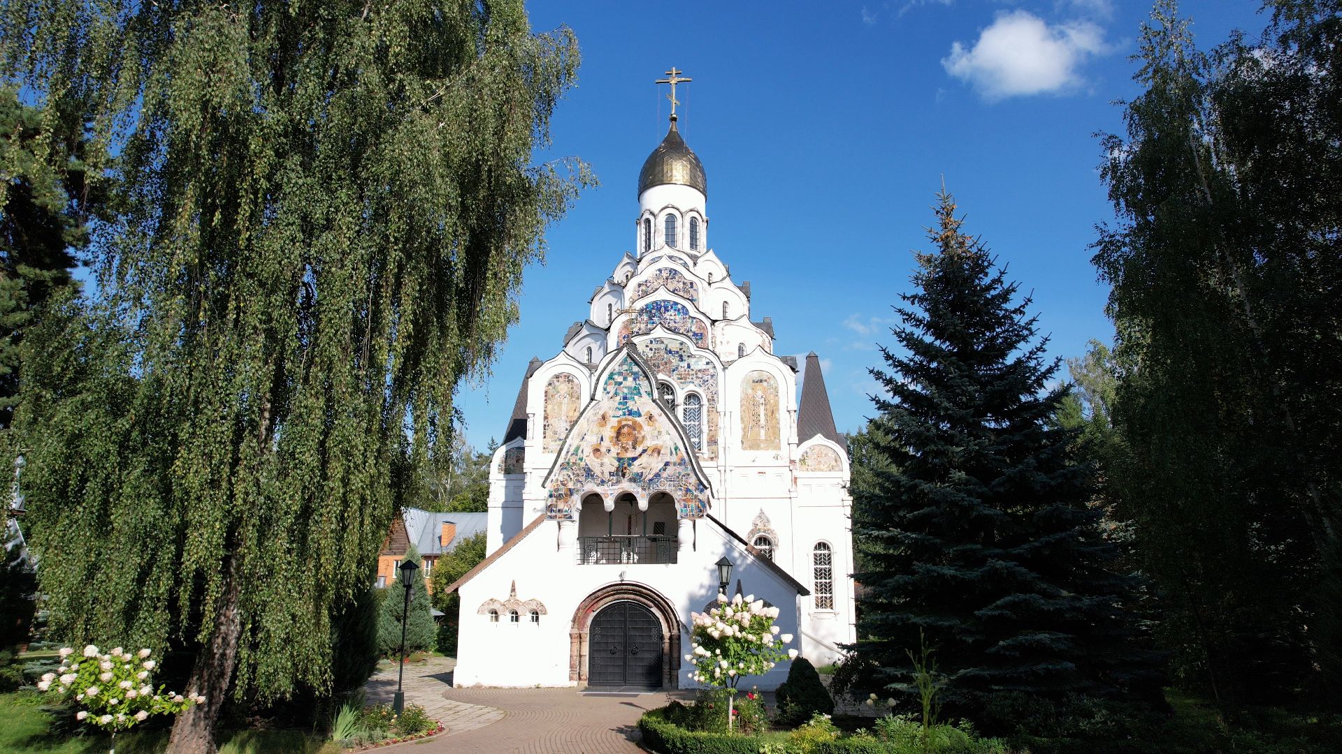 пушкино, храм, церковь,видео с коптера,