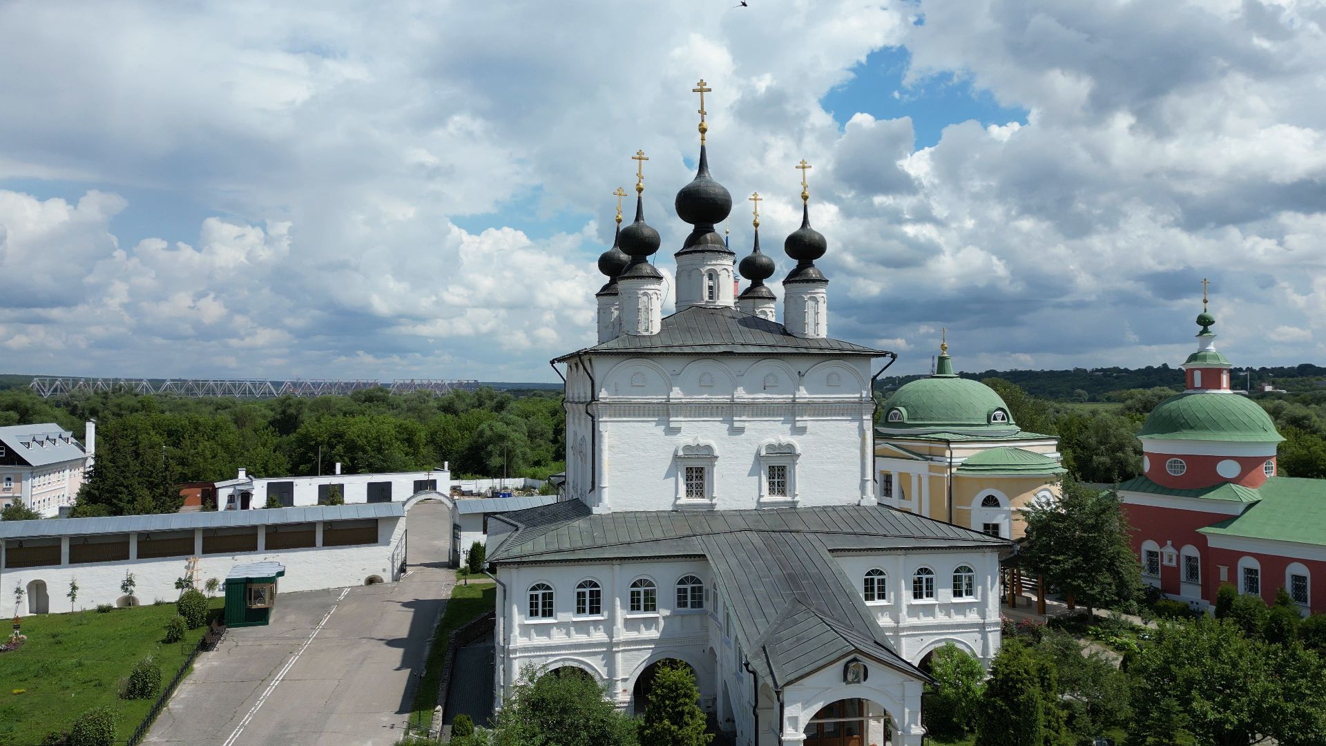 ступино, монастырь, икона,видео с коптера,