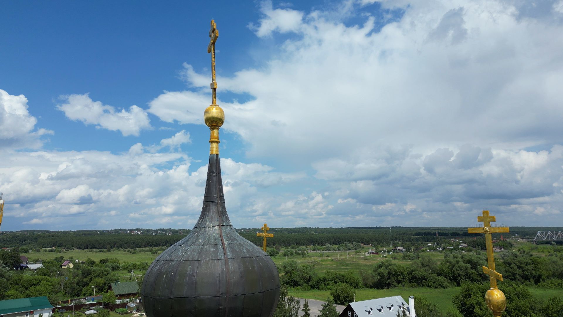 ступино, монастырь, икона,видео с коптера,