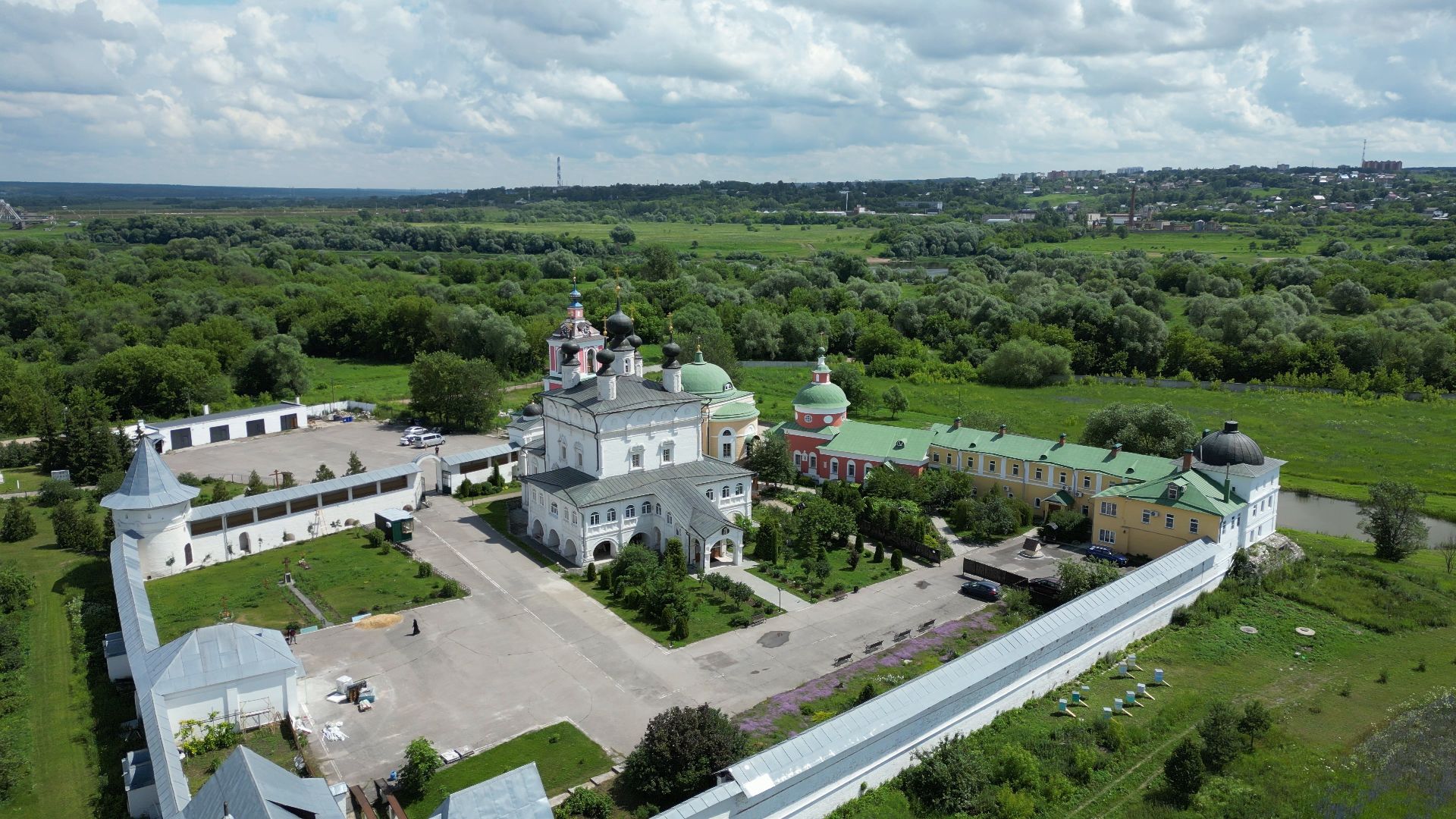 ступино, монастырь, икона,видео с коптера,