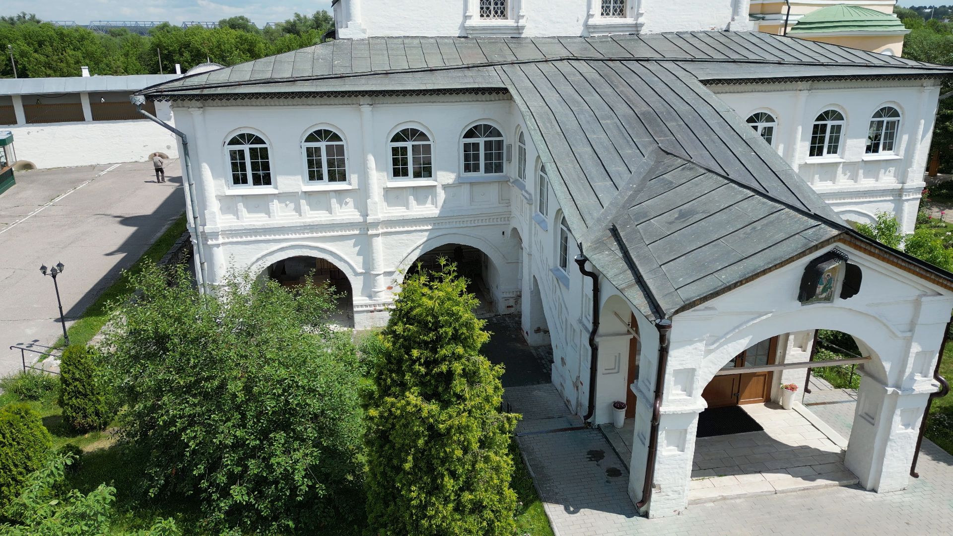 ступино, монастырь, икона,видео с коптера,