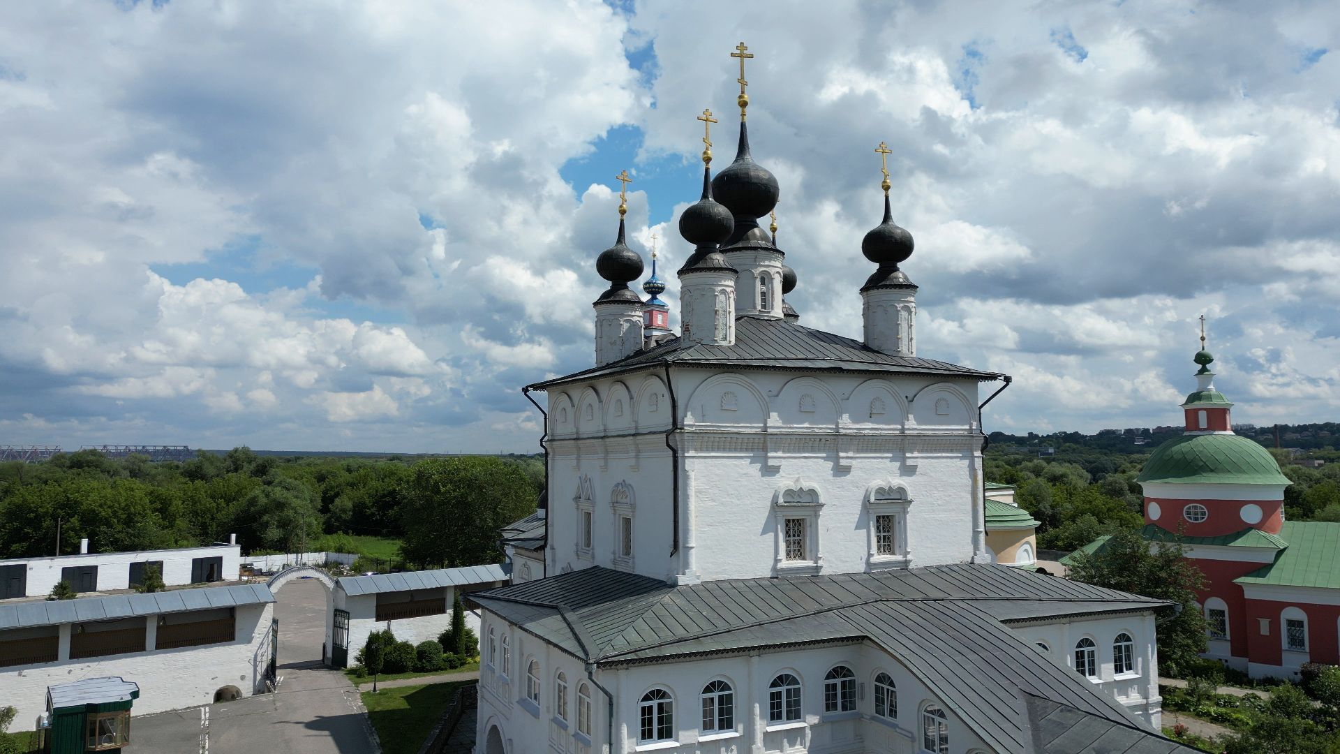 ступино, монастырь, икона,видео с коптера,