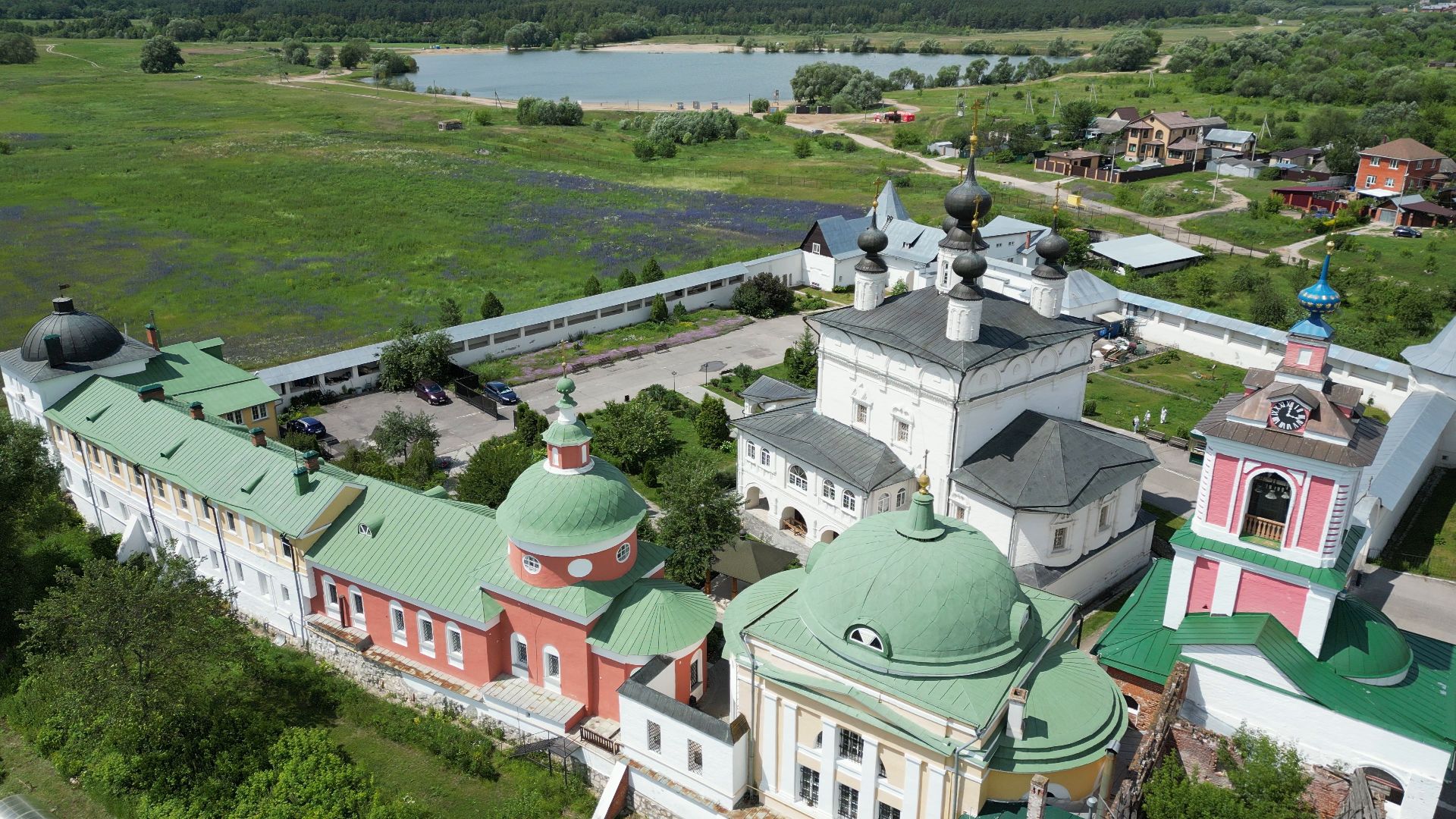 ступино, монастырь, икона,видео с коптера,