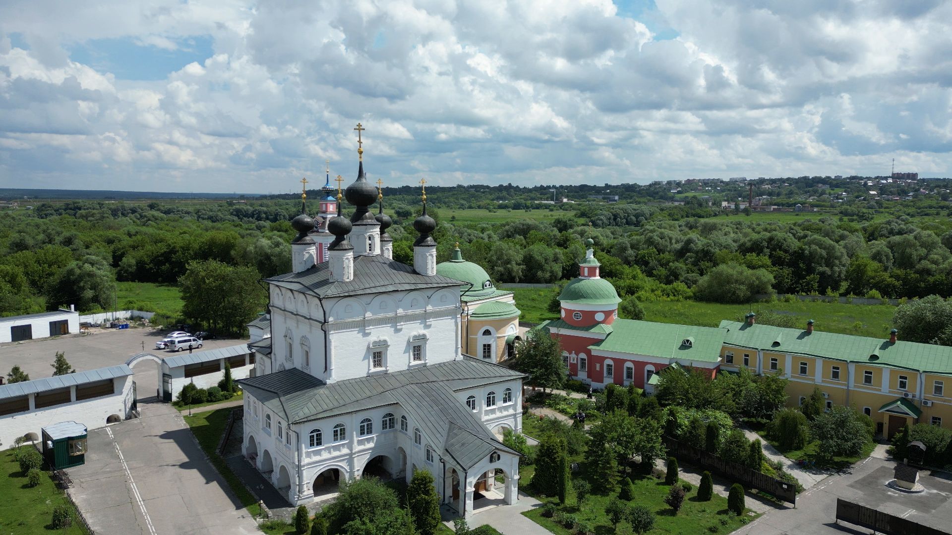 ступино, монастырь, икона,видео с коптера,