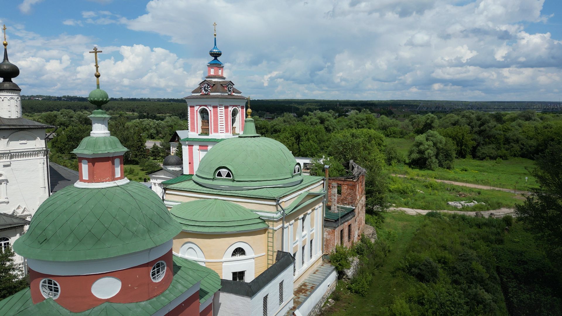 ступино, монастырь, икона,видео с коптера,
