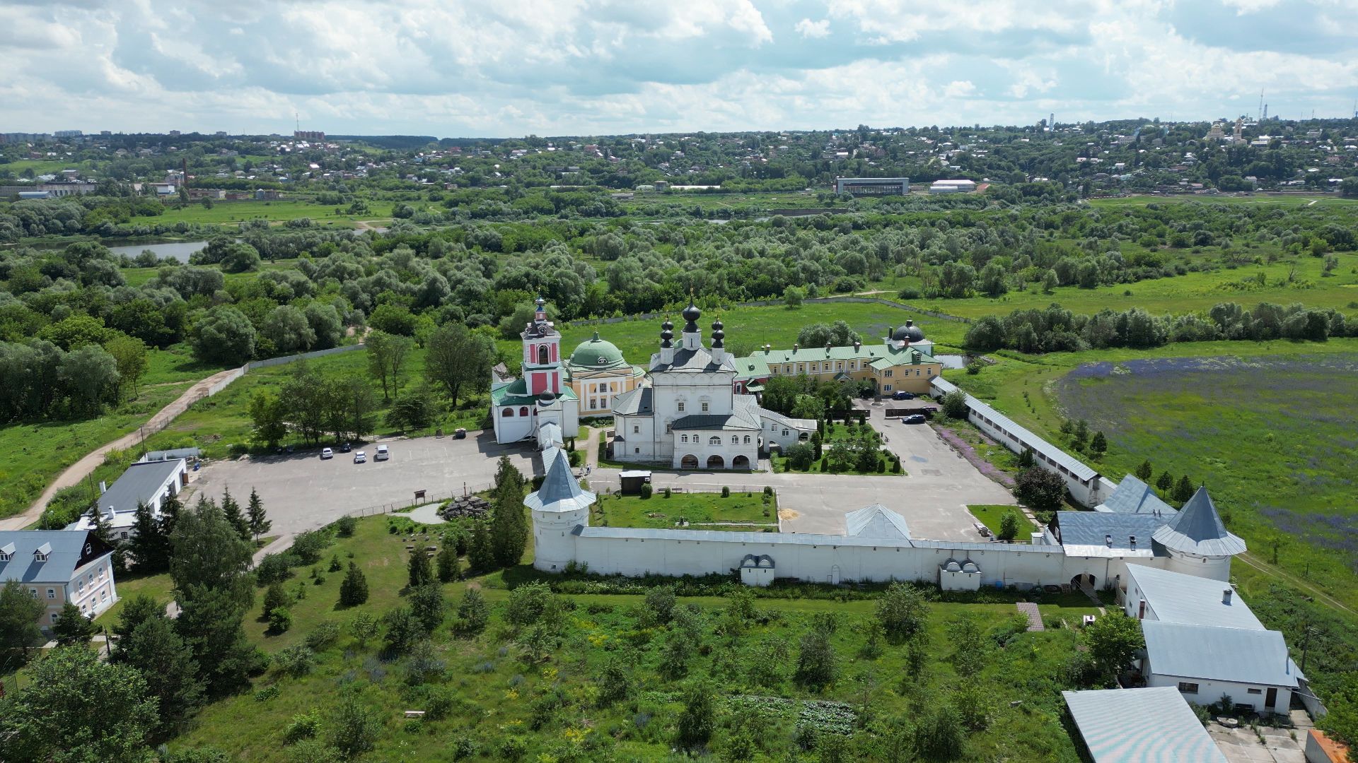 ступино, монастырь, икона,видео с коптера,