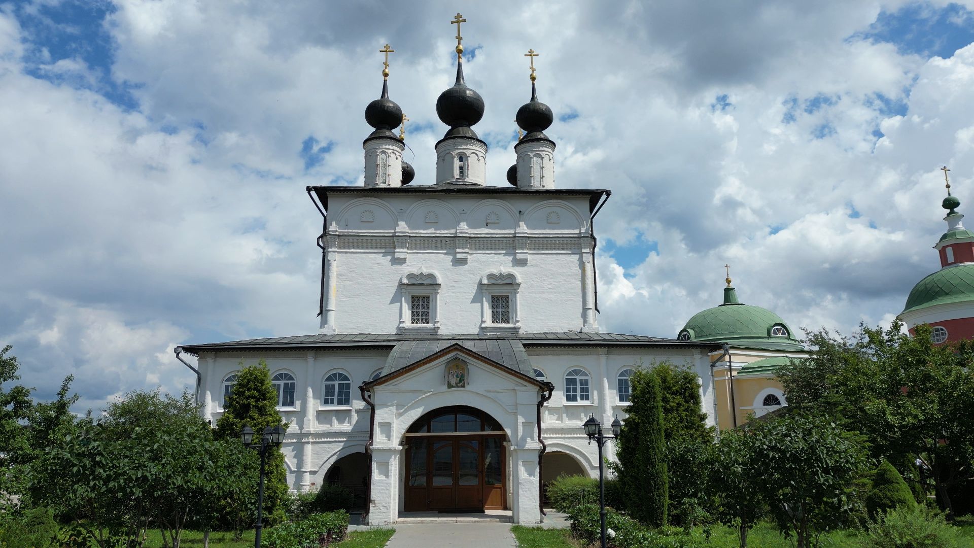 ступино, монастырь, икона,видео с коптера,