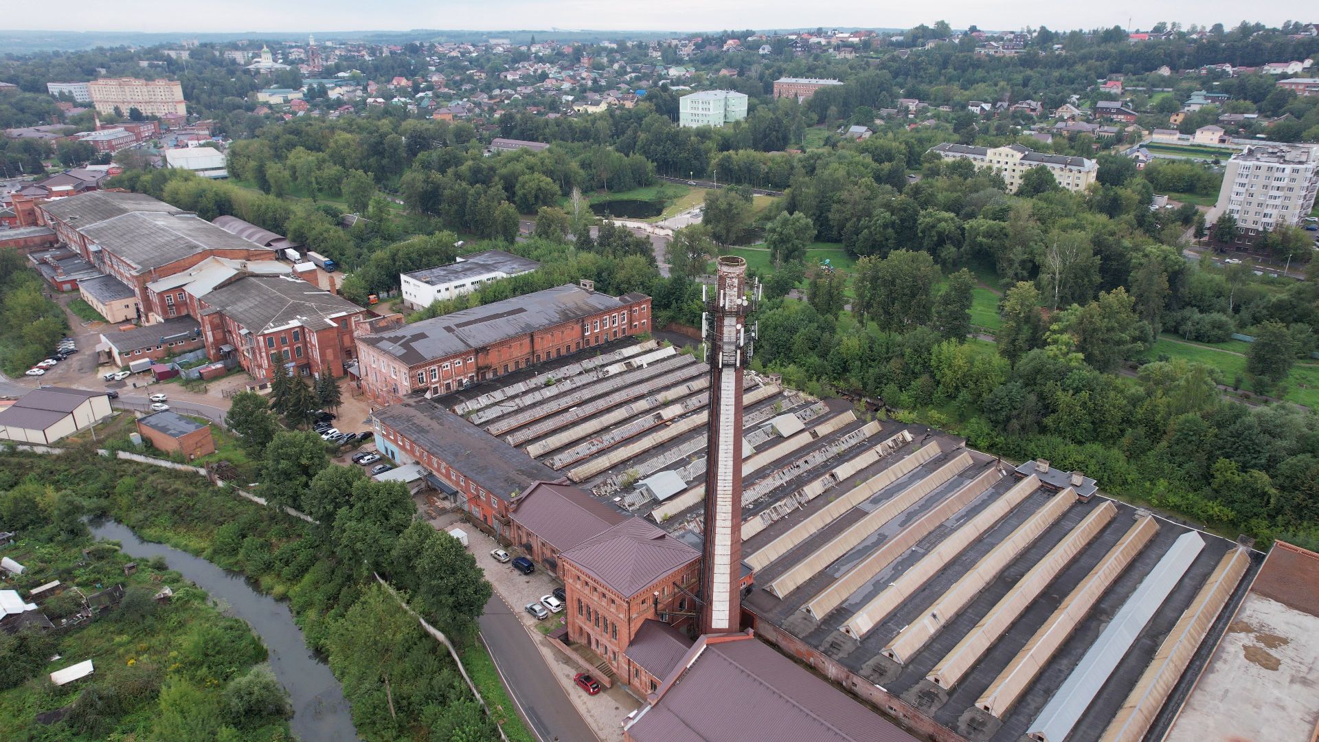 яхрома, ткацкая, фабрика,видео с коптера,