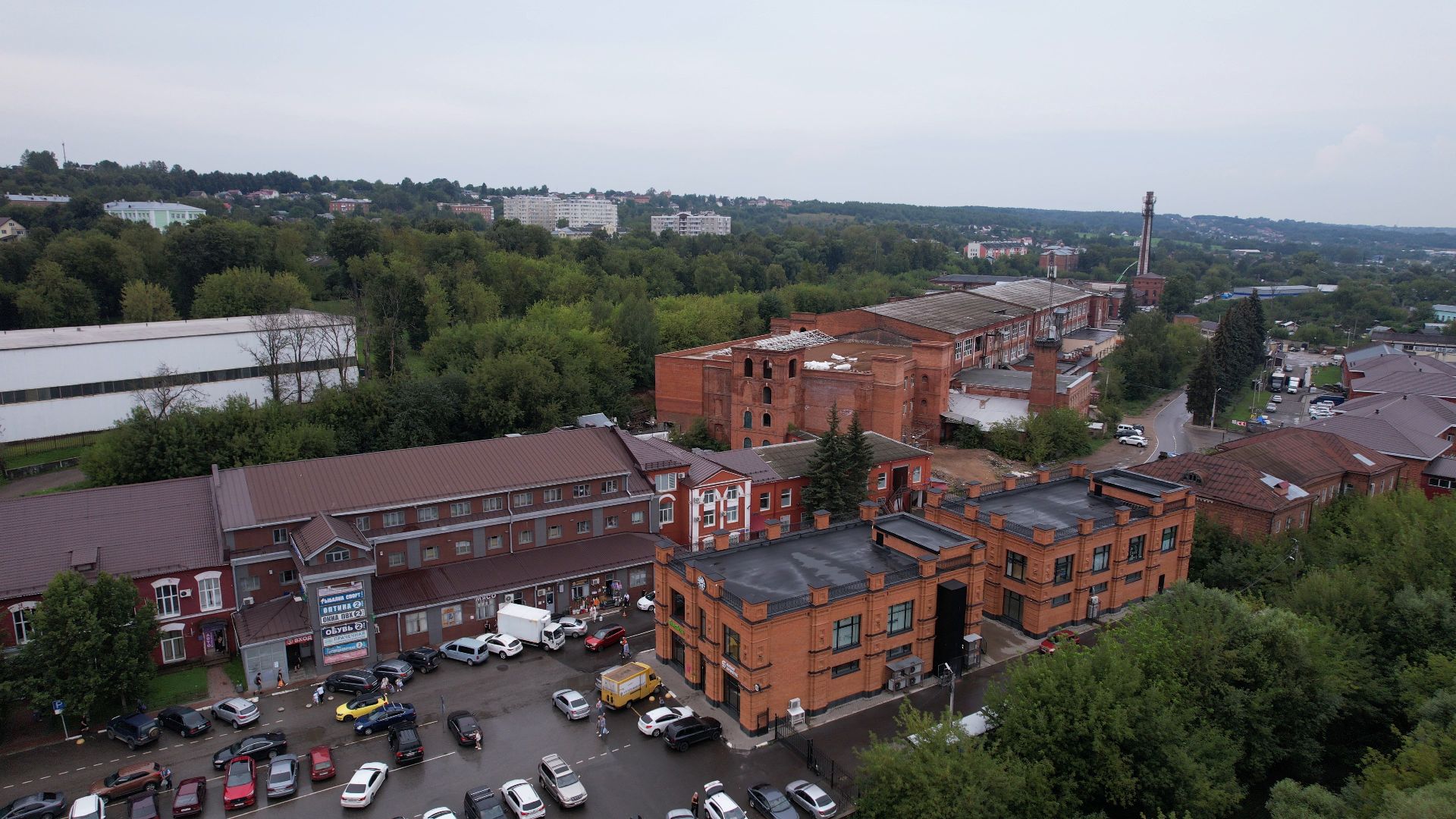 яхрома, ткацкая, фабрика,видео с коптера,