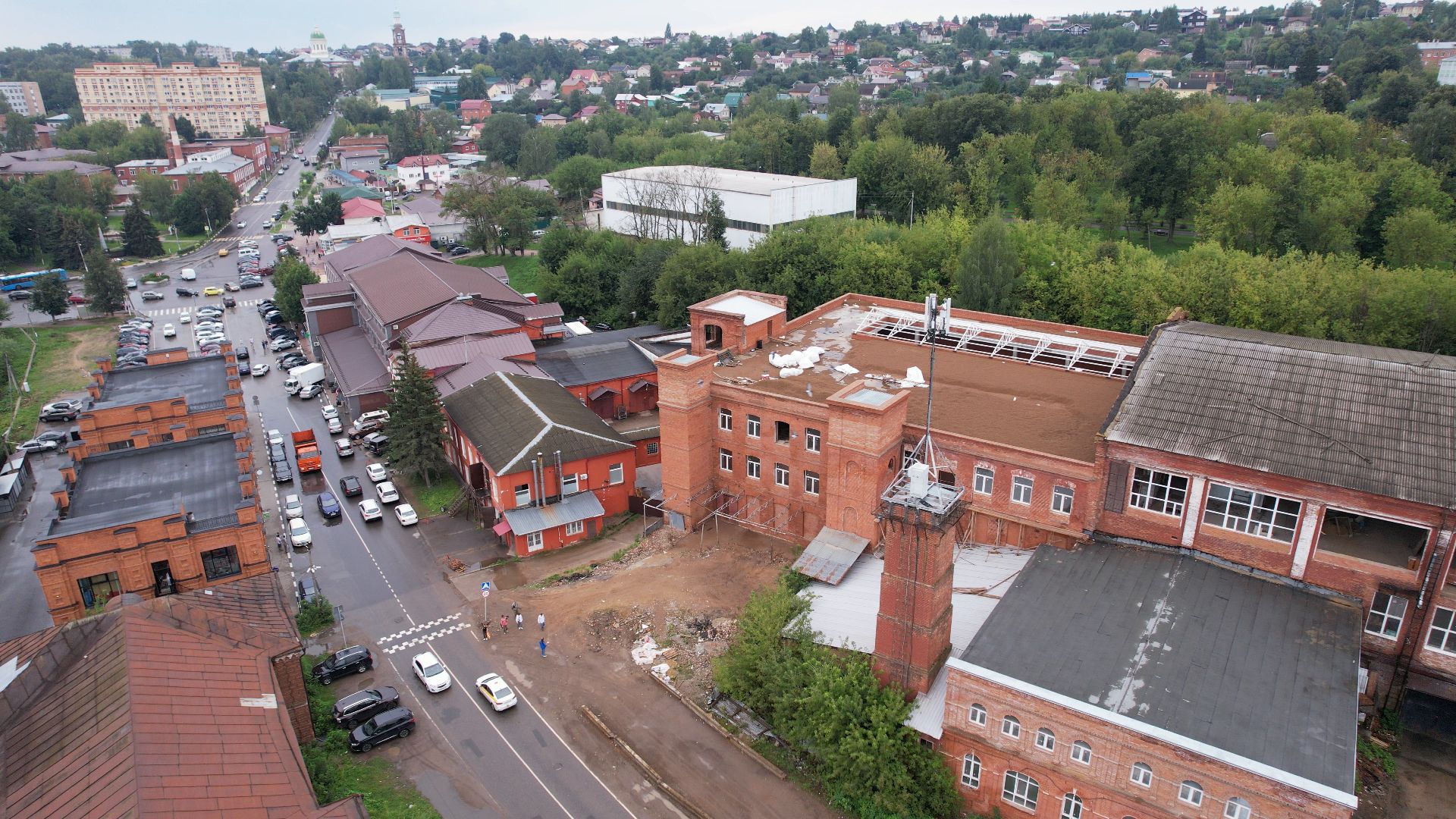 яхрома, ткацкая, фабрика,видео с коптера,