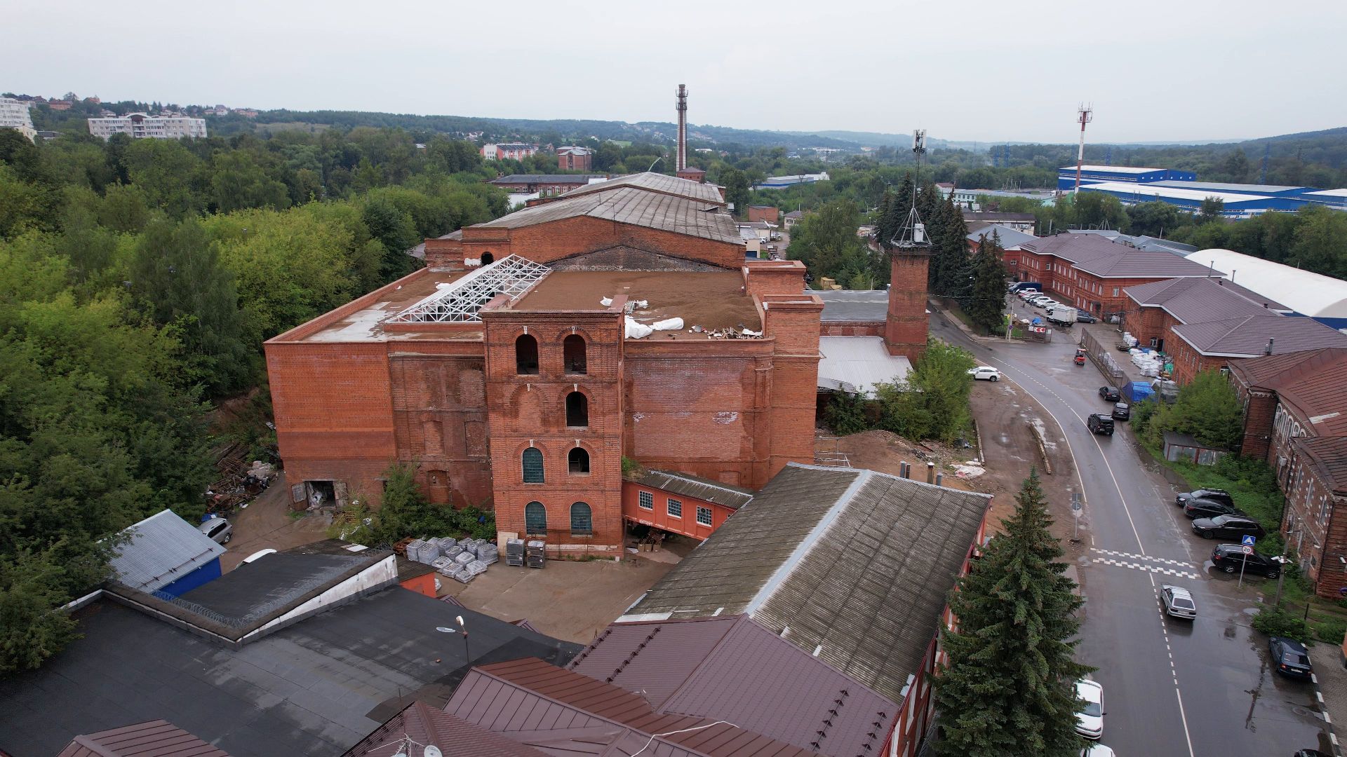 яхрома, ткацкая, фабрика,видео с коптера,