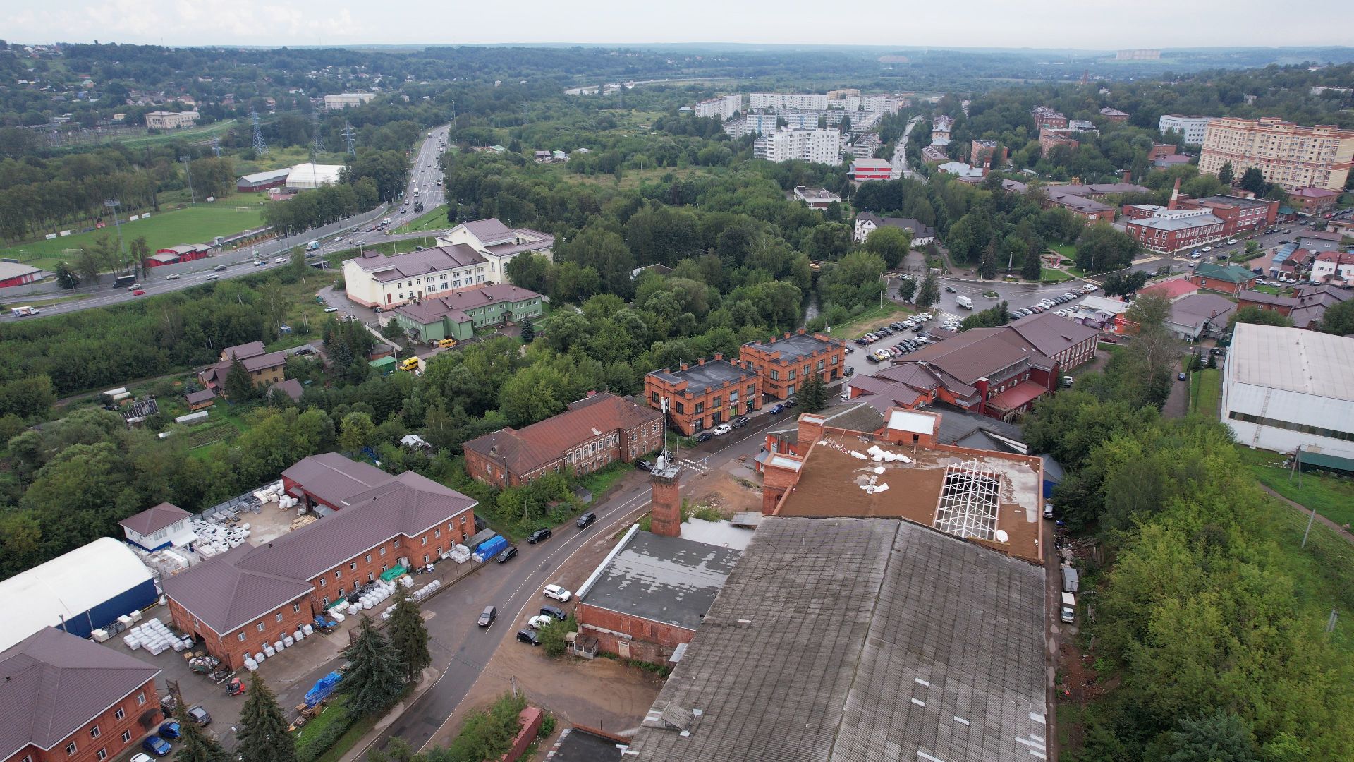 яхрома, ткацкая, фабрика,видео с коптера,