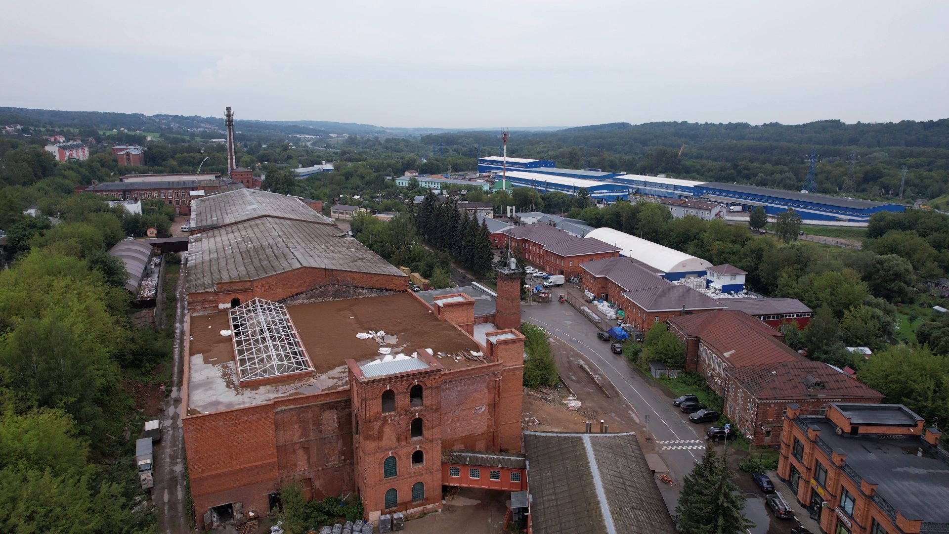 яхрома, ткацкая, фабрика,видео с коптера,