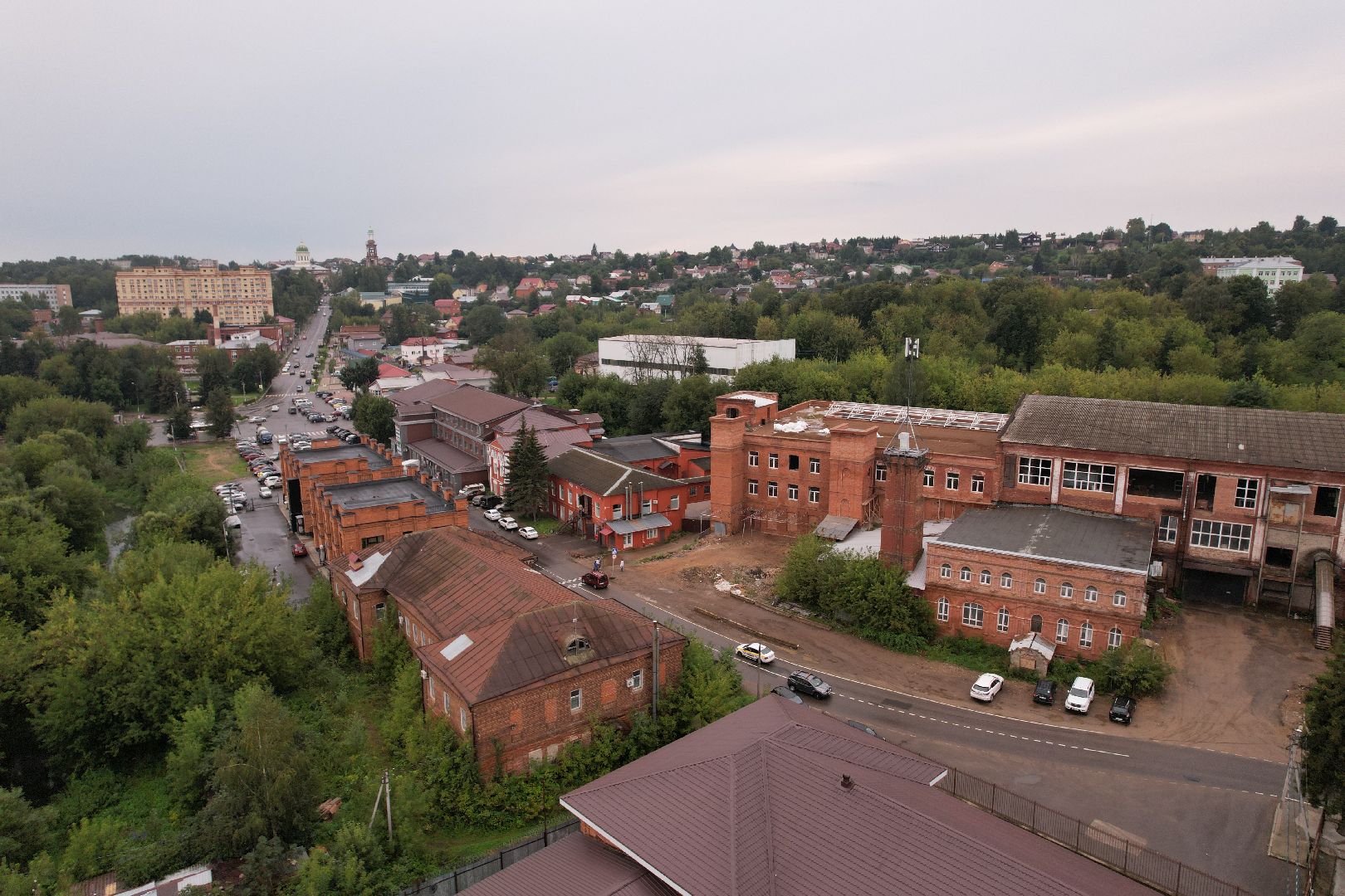 яхрома, ткацкая, фабрика,видео с коптера,