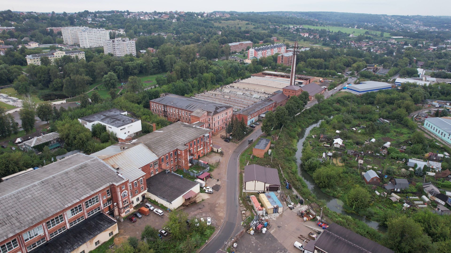 яхрома, ткацкая, фабрика,видео с коптера,