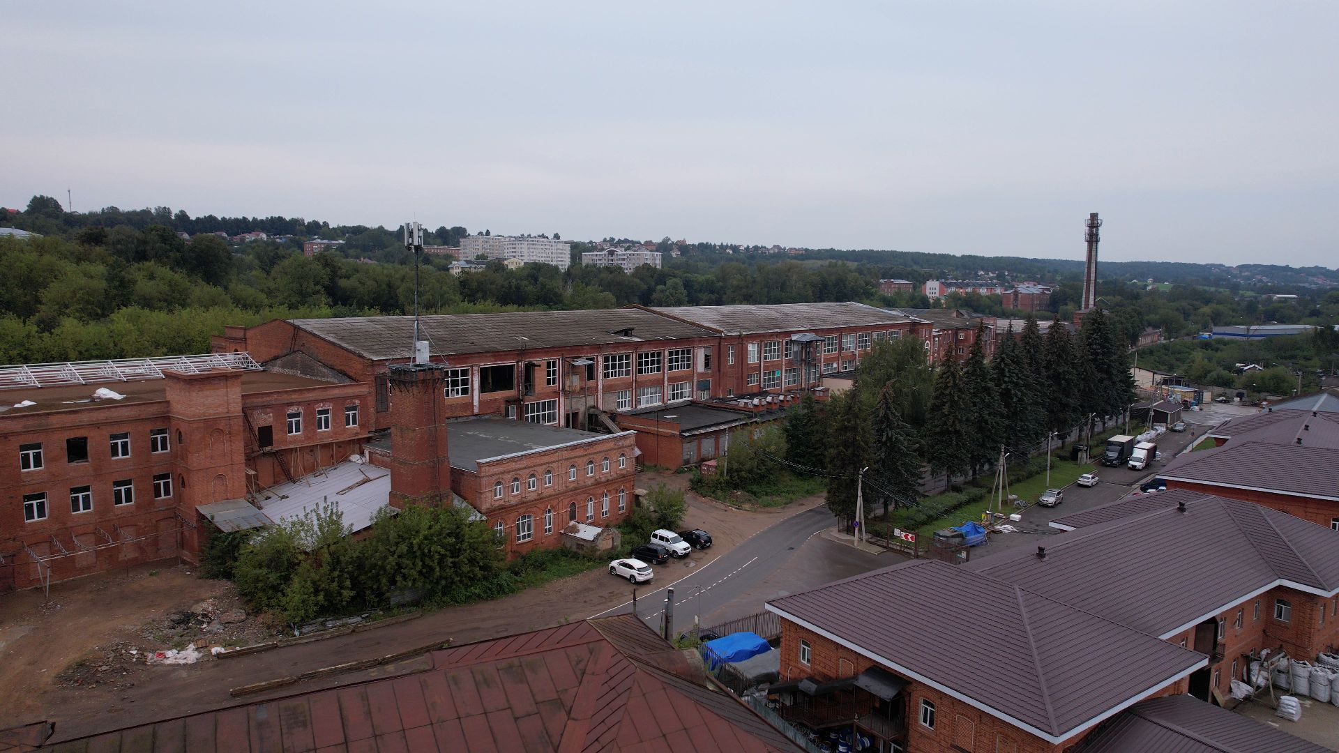 яхрома, ткацкая, фабрика,видео с коптера,