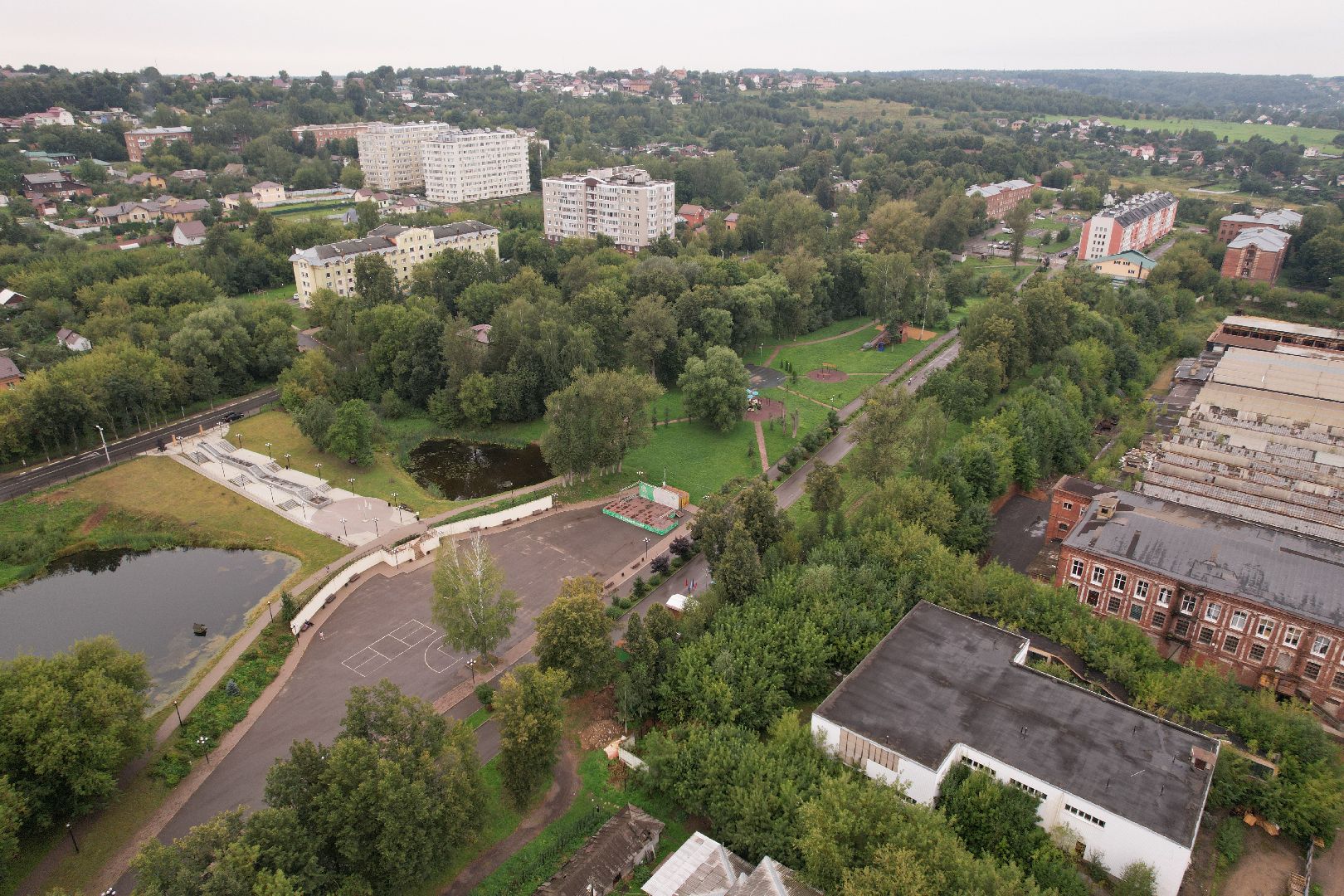 яхрома, ткацкая, фабрика,видео с коптера,