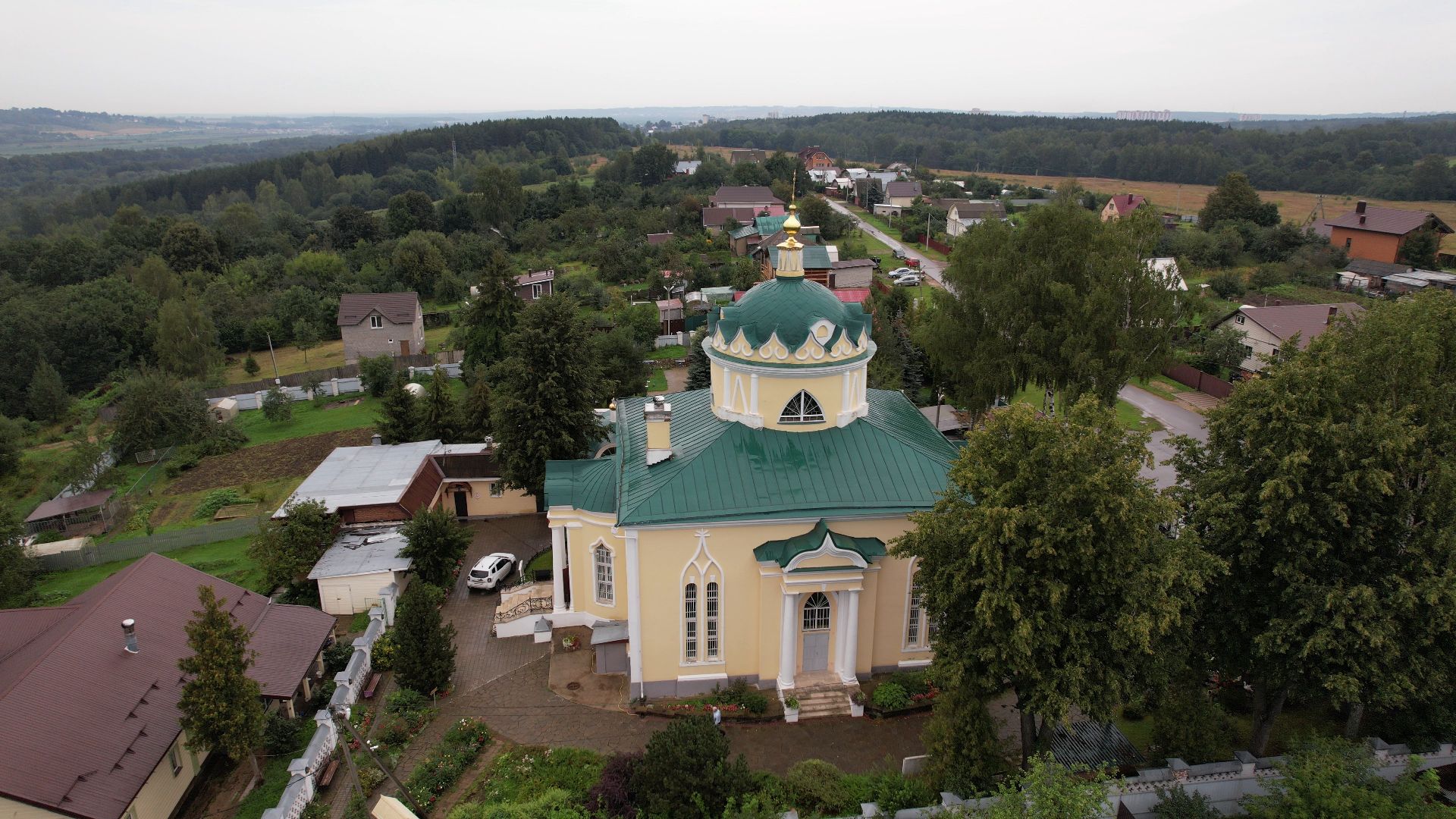 яхрома, храм,видео с коптера,