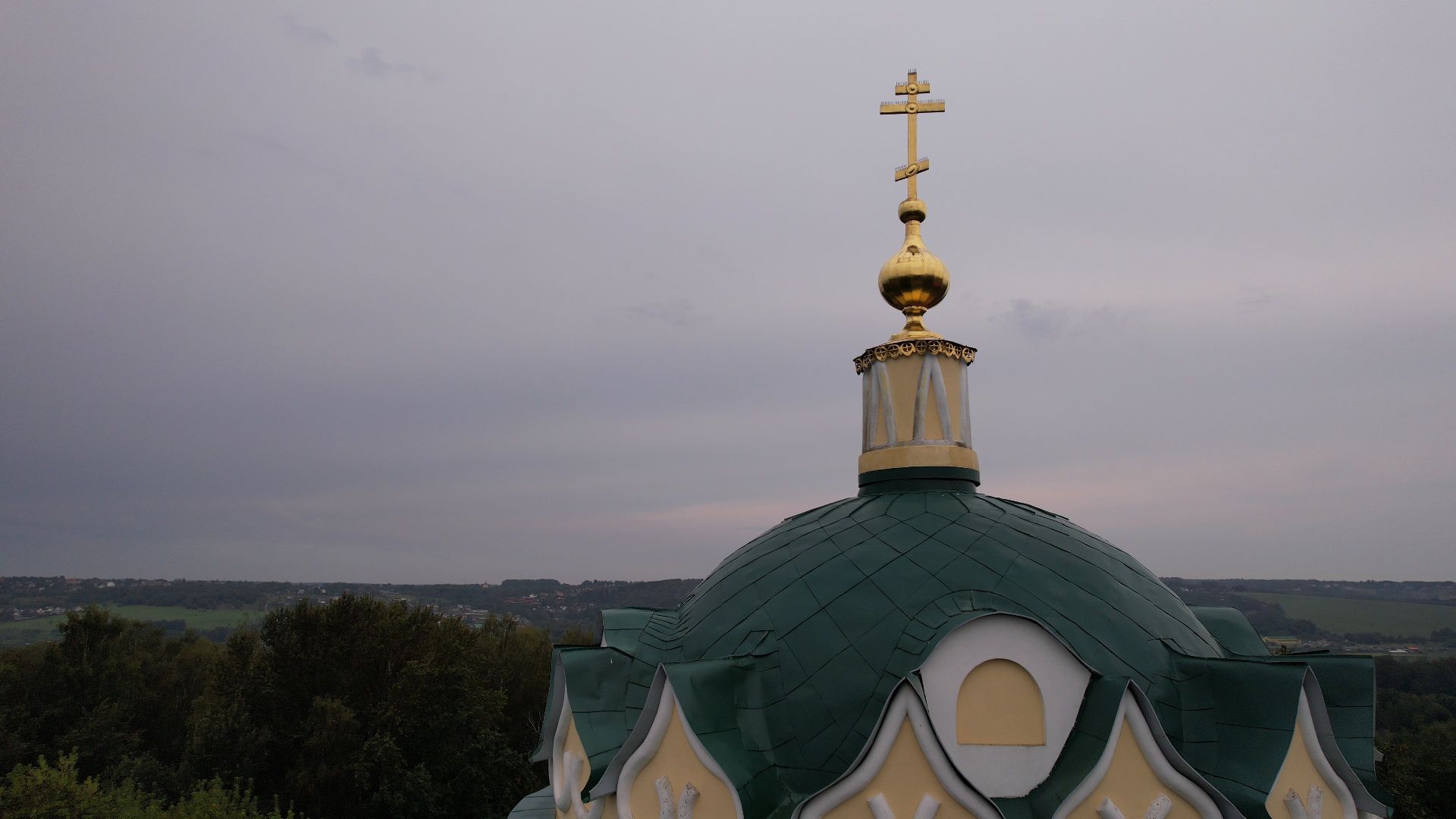 яхрома, храм,видео с коптера,