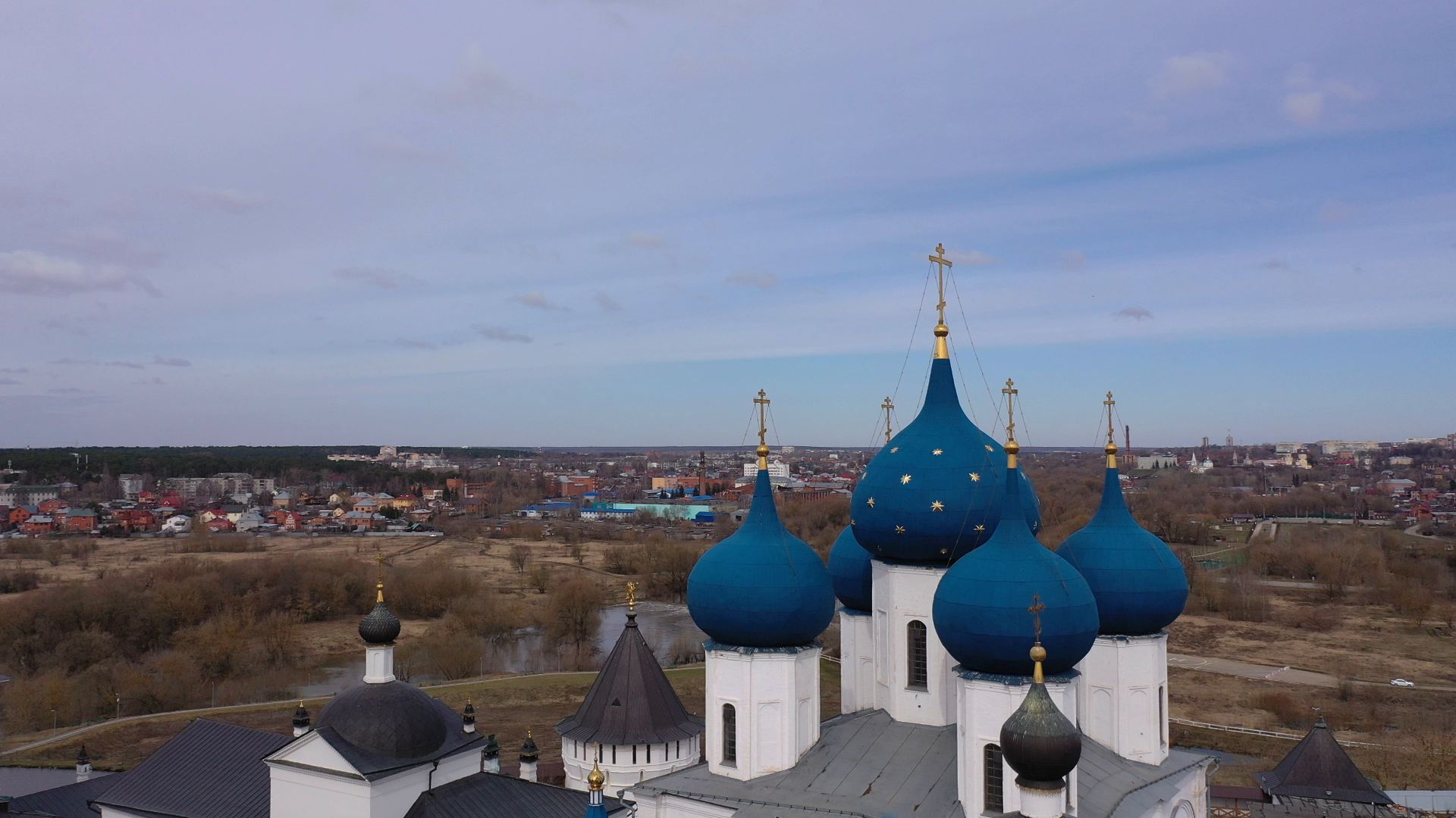 Серпухов, монастырь, культура,видео с коптера,