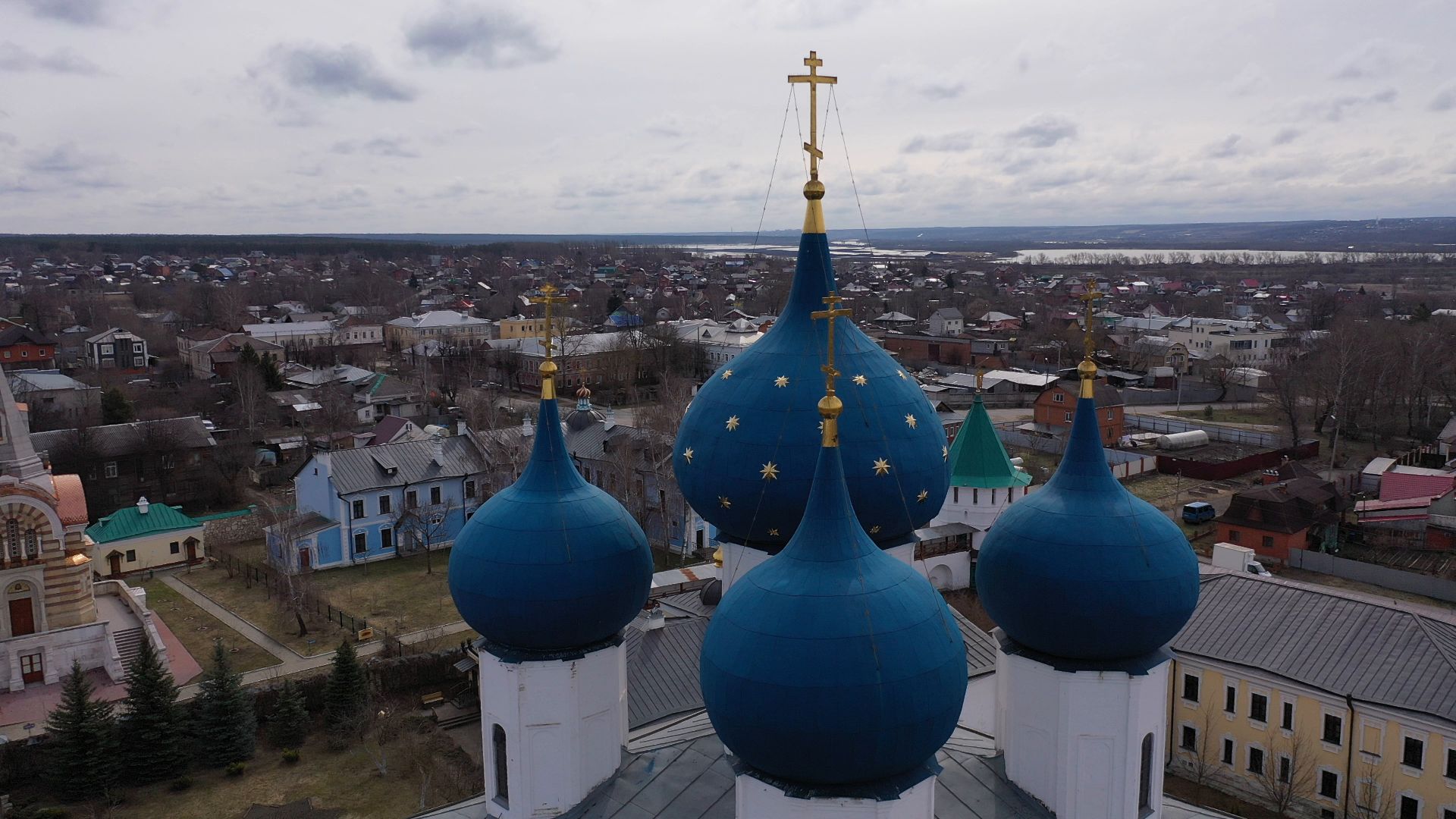 Серпухов, монастырь, культура,видео с коптера,