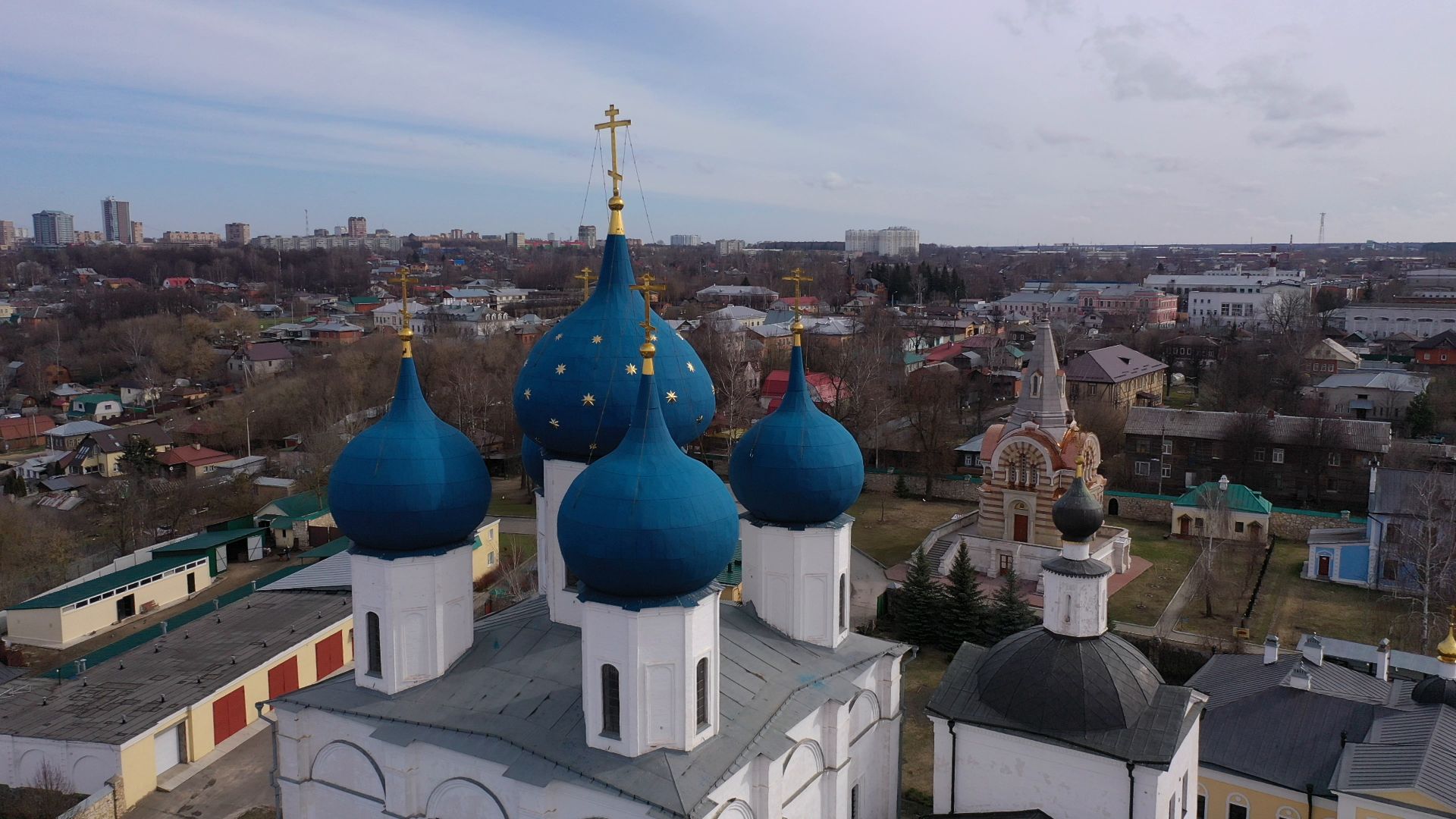 Серпухов, монастырь, культура,видео с коптера,