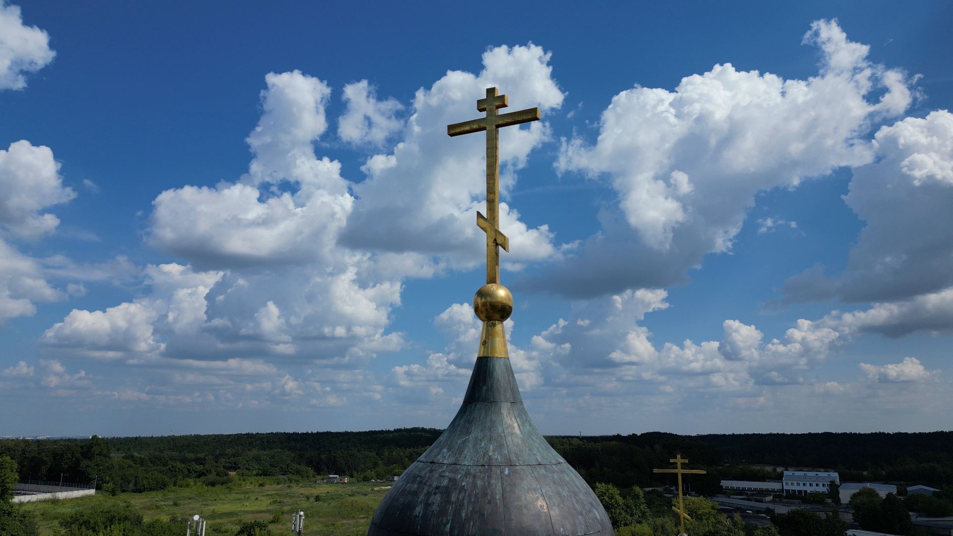 храм, лыткарино, петропавловский,видео с коптера,