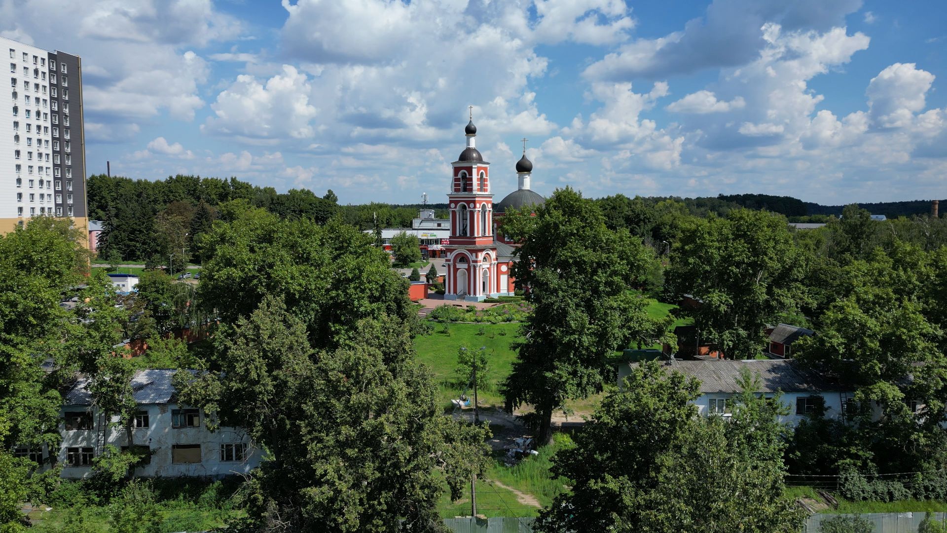 храм, лыткарино, петропавловский,видео с коптера,
