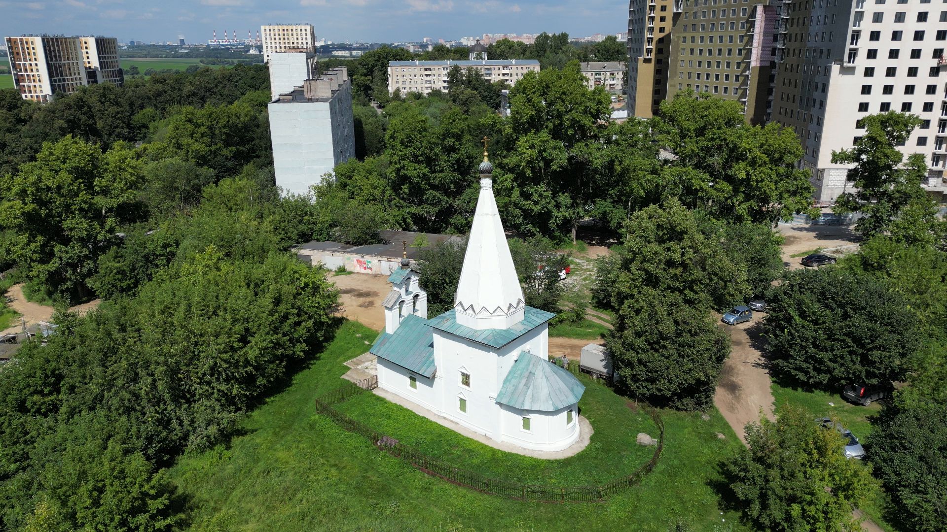 лыткарино, церковь, петровское,видео с коптера,