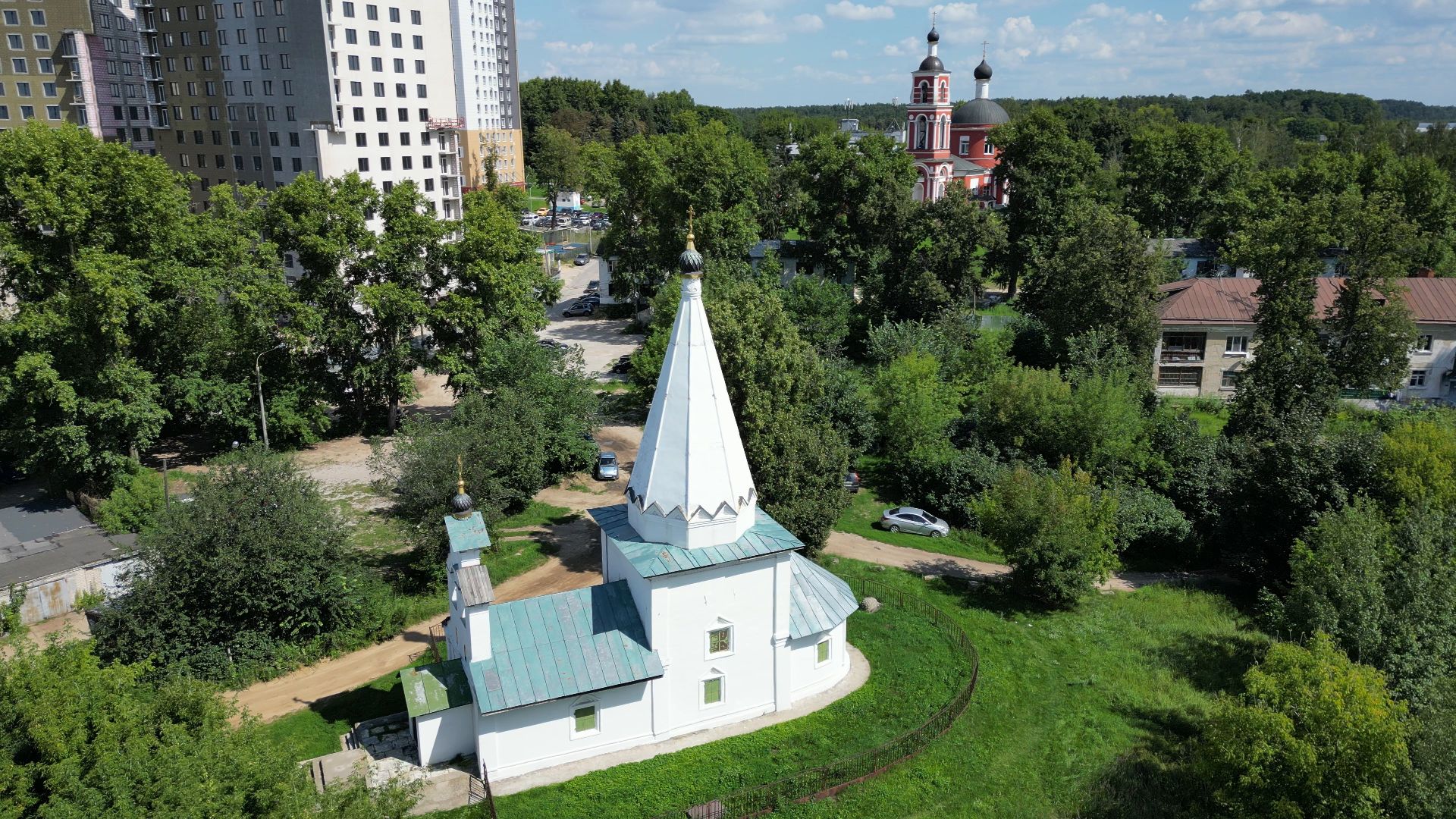 лыткарино, церковь, петровское,видео с коптера,
