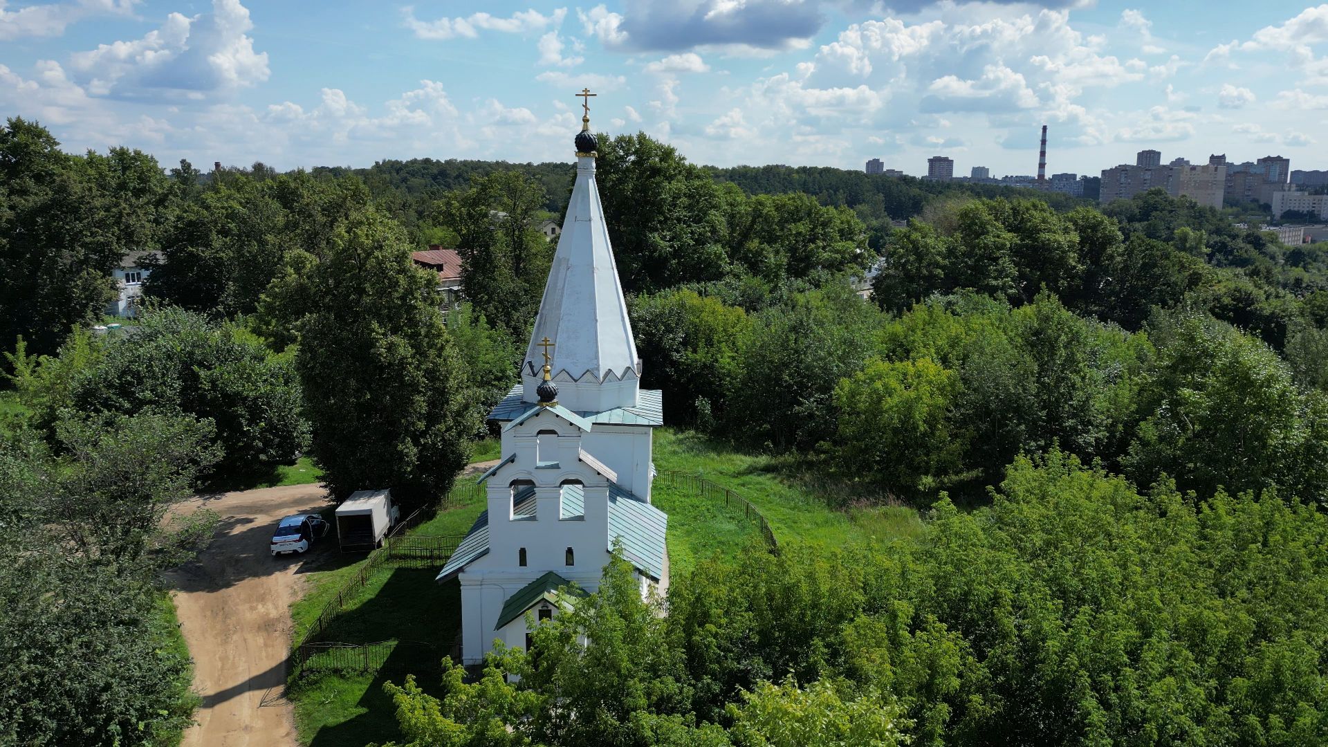 лыткарино, церковь, петровское,видео с коптера,