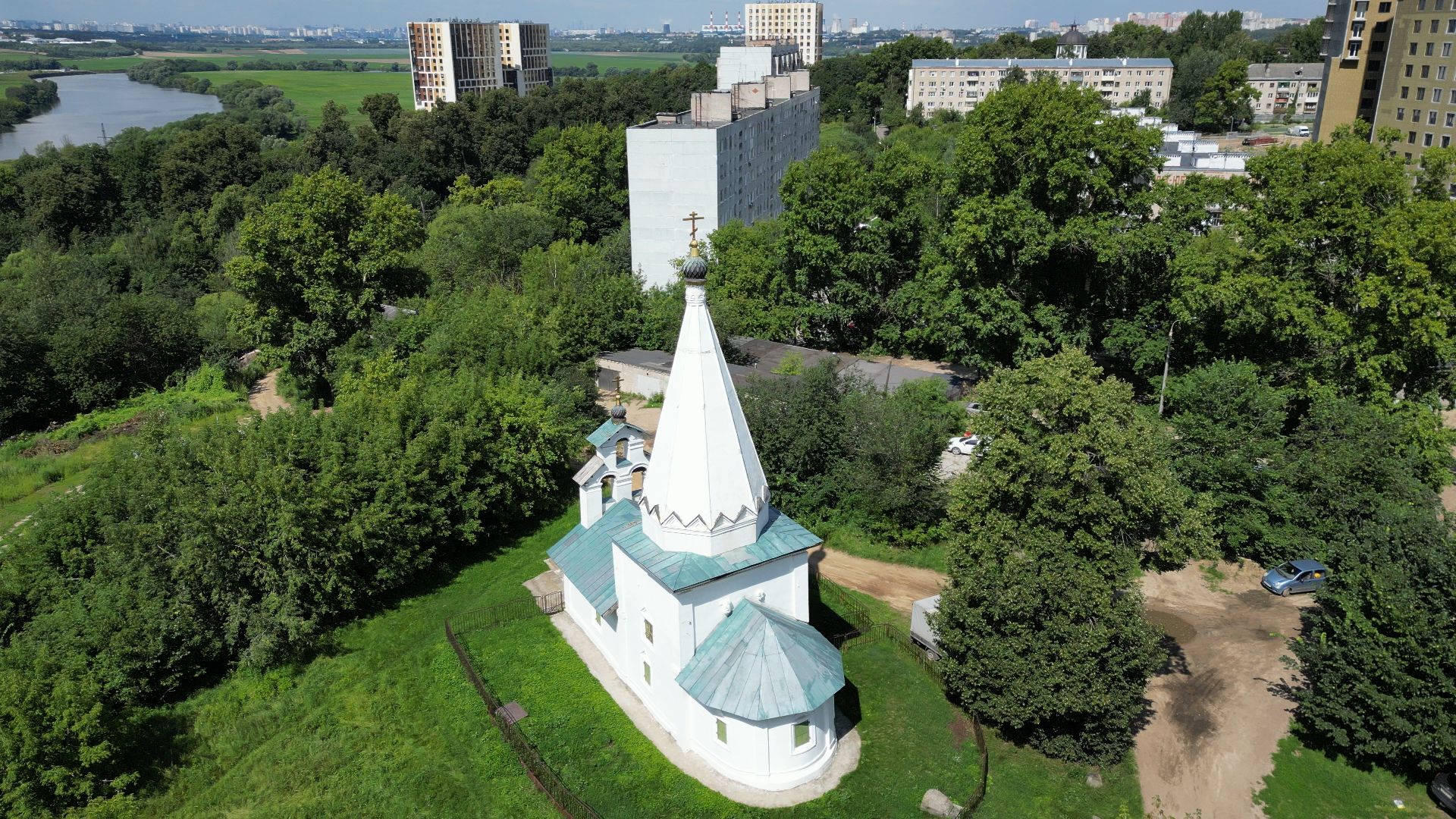 лыткарино, церковь, петровское,видео с коптера,