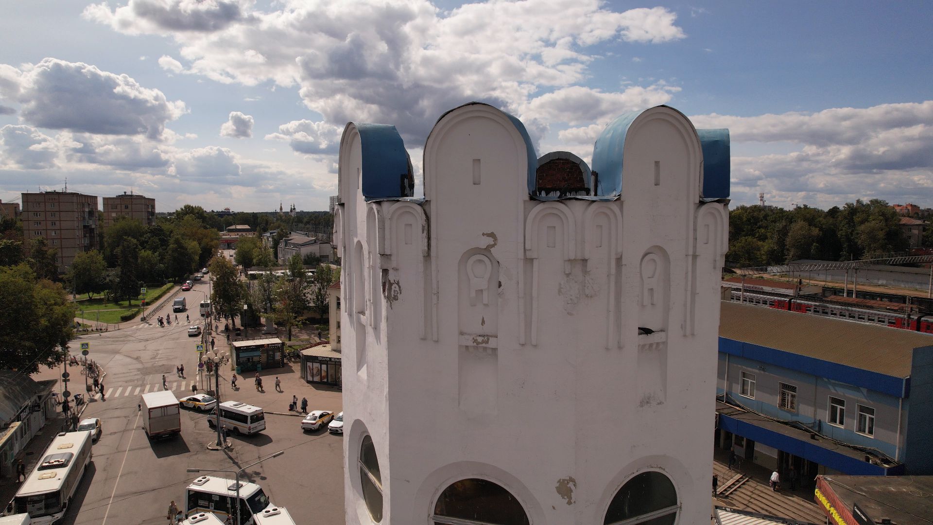 башня, пушкино,видео с коптера,