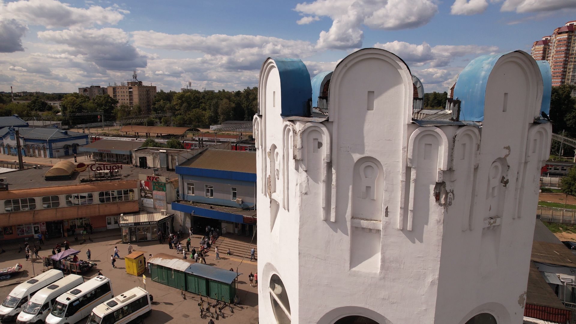 башня, пушкино,видео с коптера,