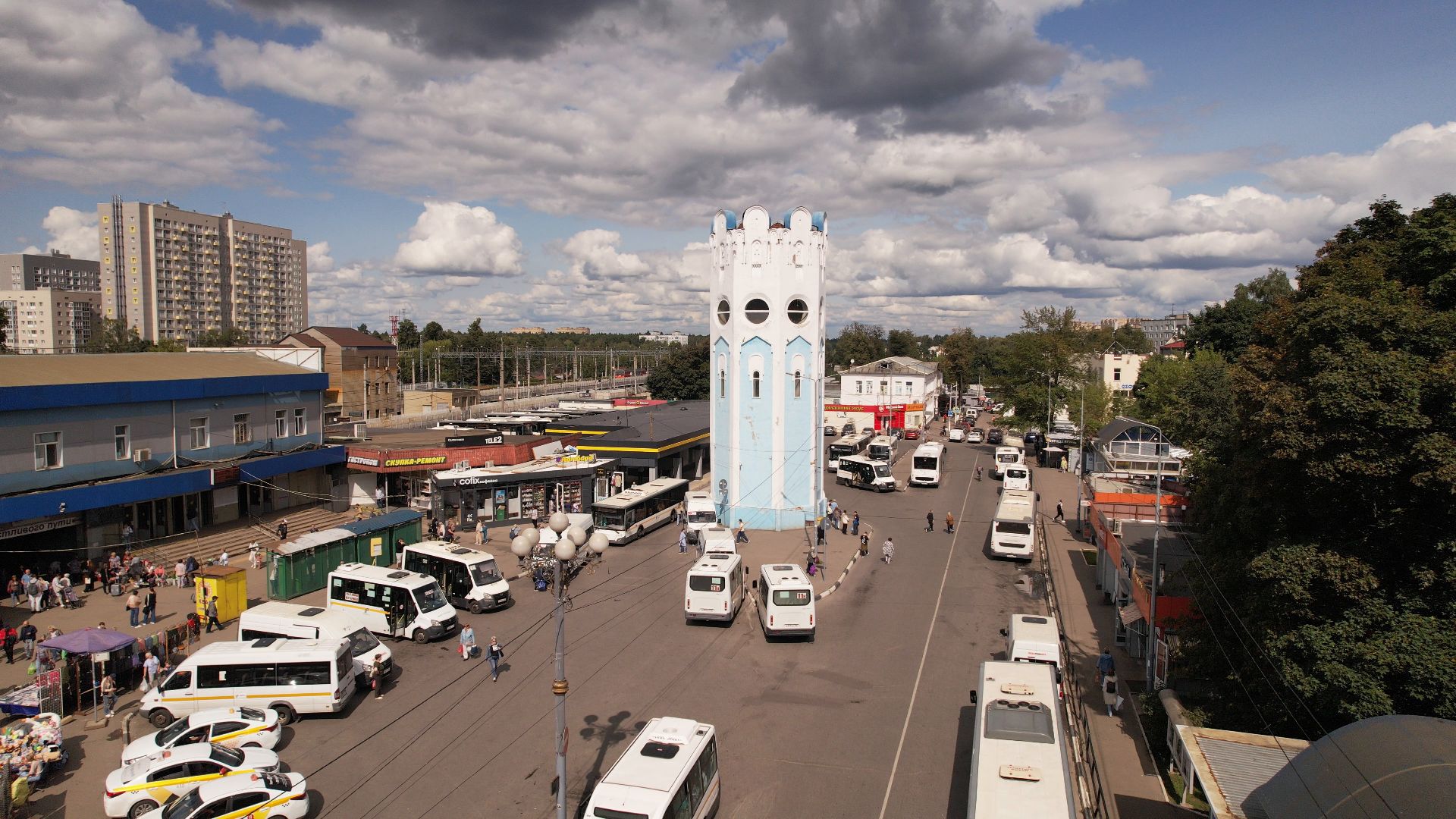 башня, пушкино,видео с коптера,