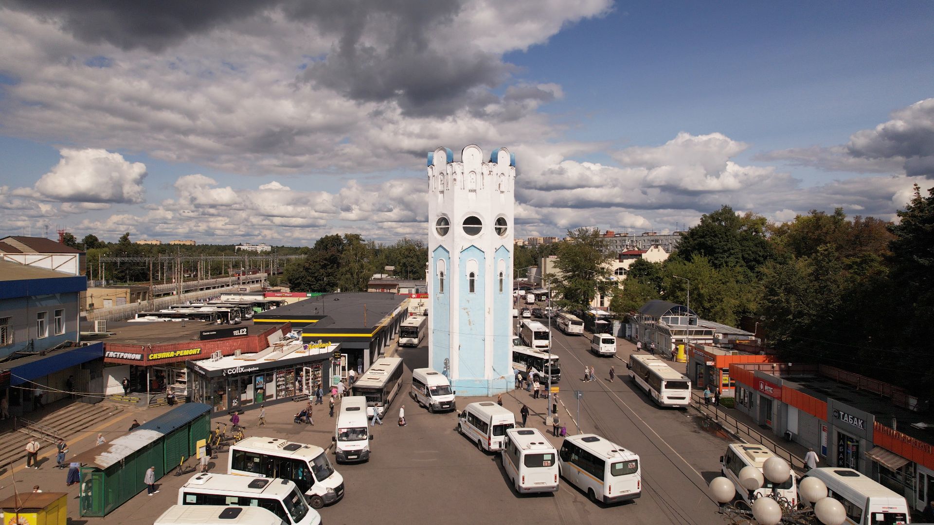 башня, пушкино,видео с коптера,