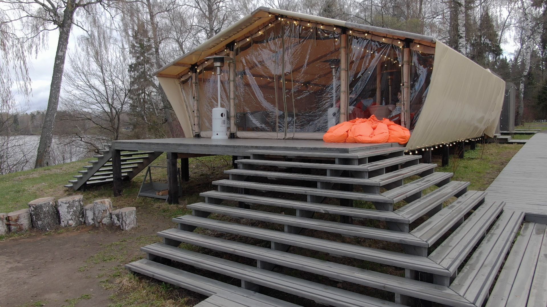 глэмпинг, пушкино, водохранилище,видео с коптера,